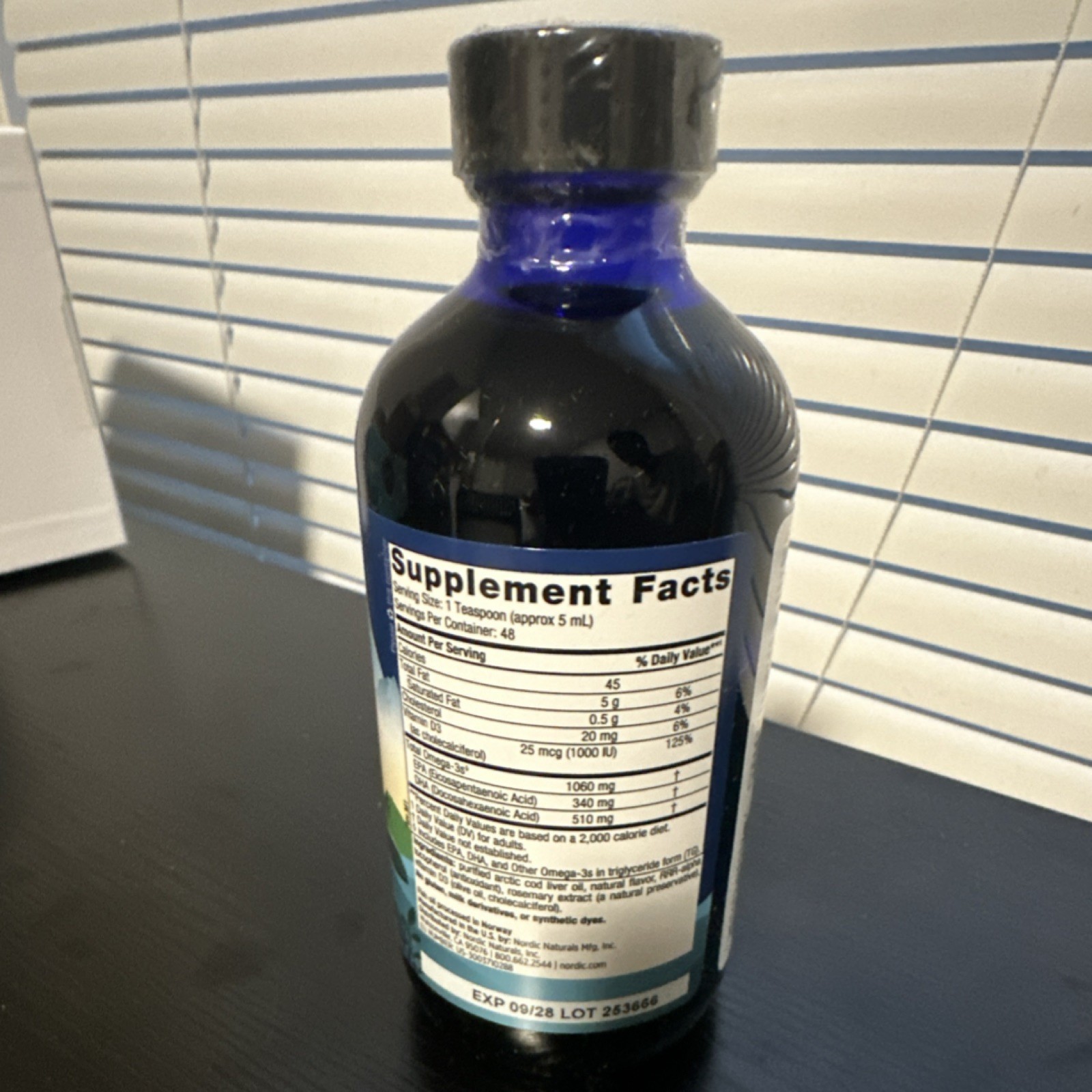 Nordic Naturals Arctic-D Cod Liver Oil Lemon Flavor Vitamin D3 Omega-3 8 fl oz