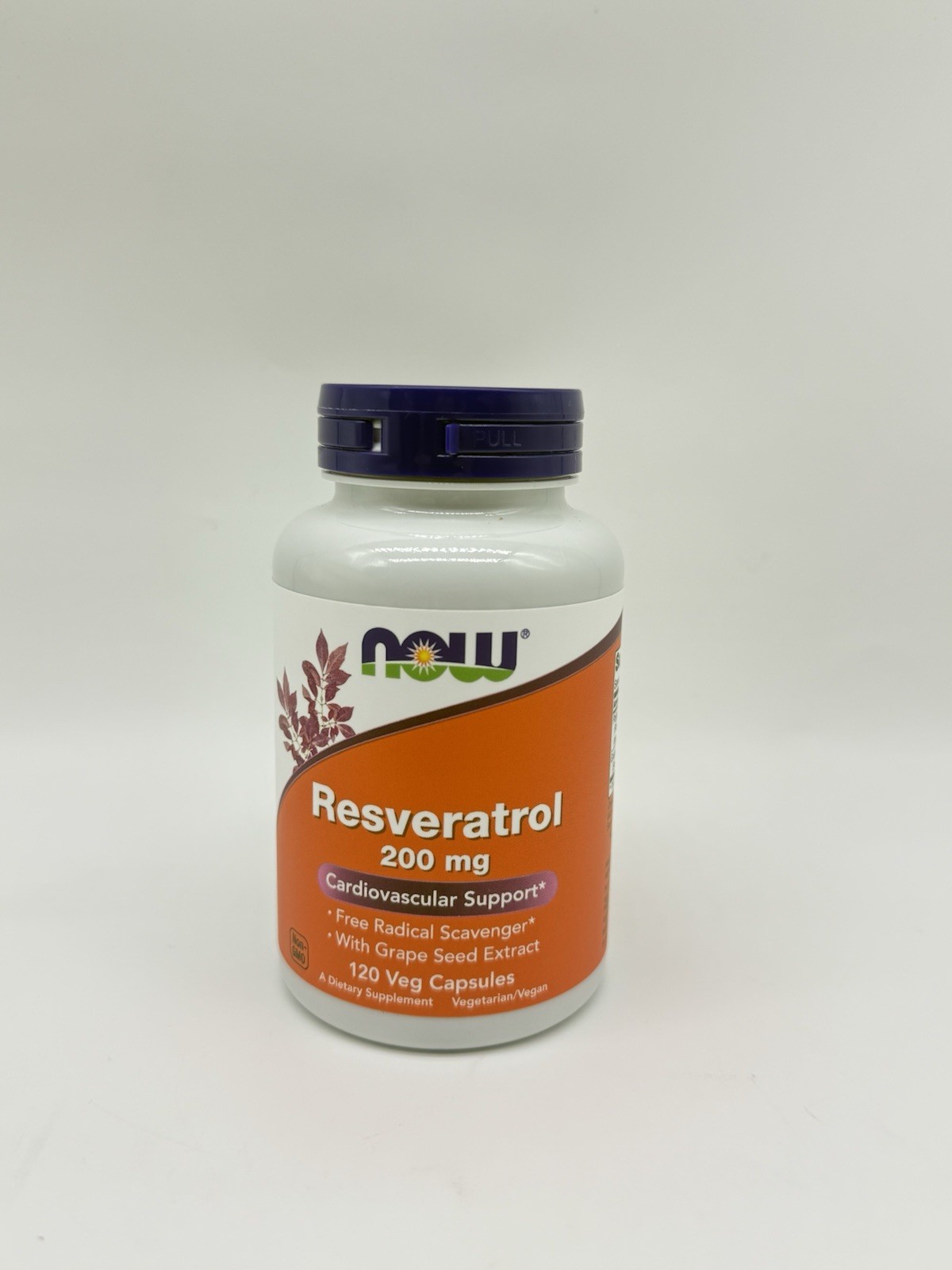 NOW Resveratrol 200 mg, 120 Veg Capsules