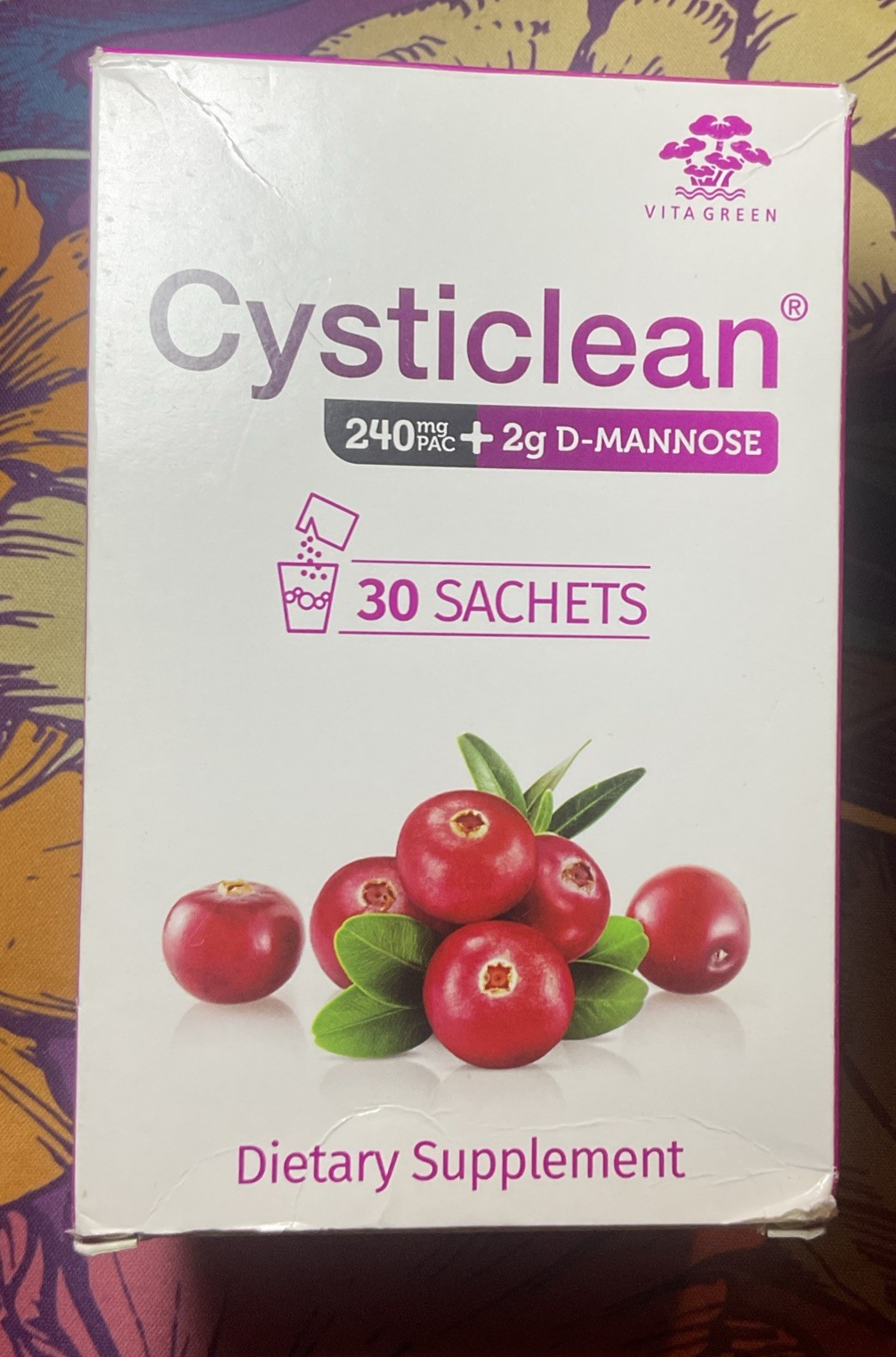 Cysticlean 240mg PAC + D-Mannose 30 Sachets Urinary Support Exp 07/2027