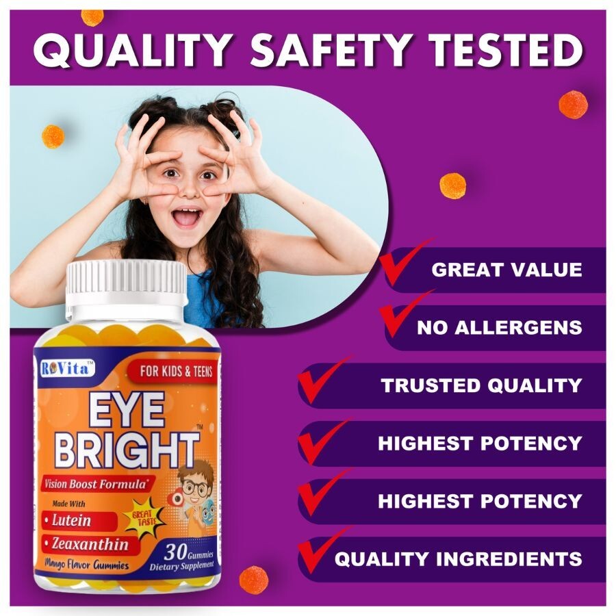 Eye Bright Gummies for Kids & Teens – Vision Support with Lutein & Zeaxanthin