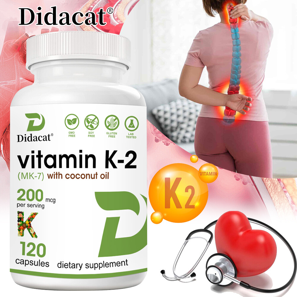 Vitamin K2 (MK-7) 200mcg, Coconut Oil | Bone, Joint, & Immune Support – Non-GMO