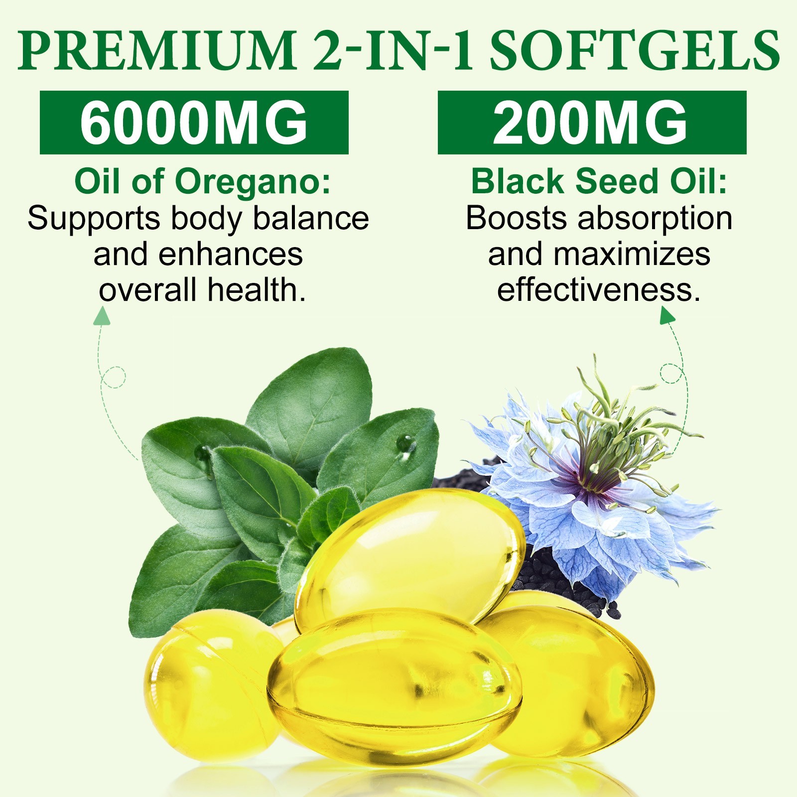 ArtoaLabs Wild Oregano Oil Softgels with Black Seed Oil – Digestive Health