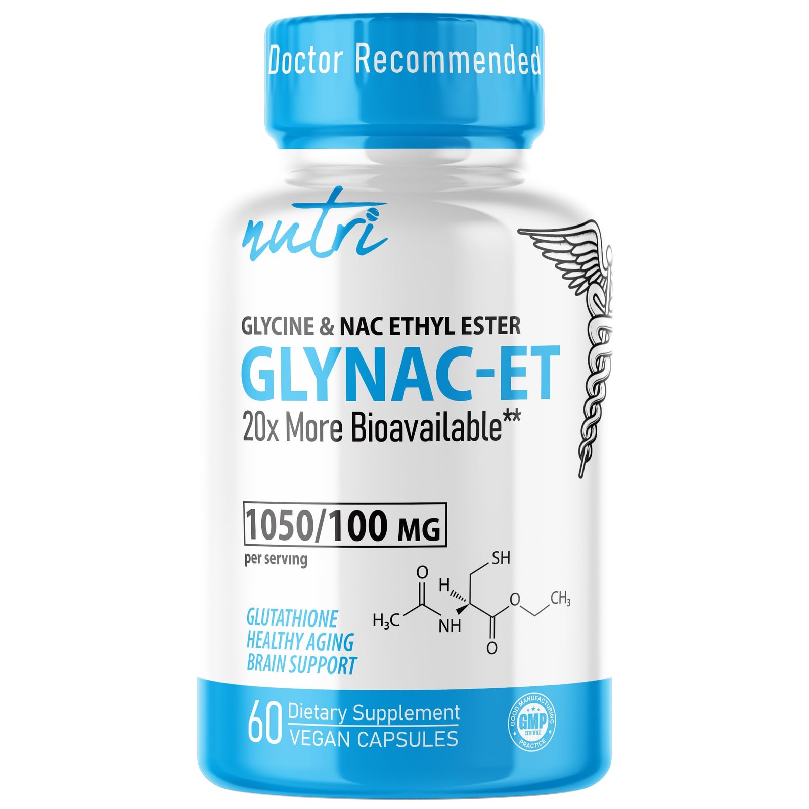 GlyNAC-ET NAC Supplement N-Acetyl Cysteine Ethyl Ester – 60 Count (Pack of 1)