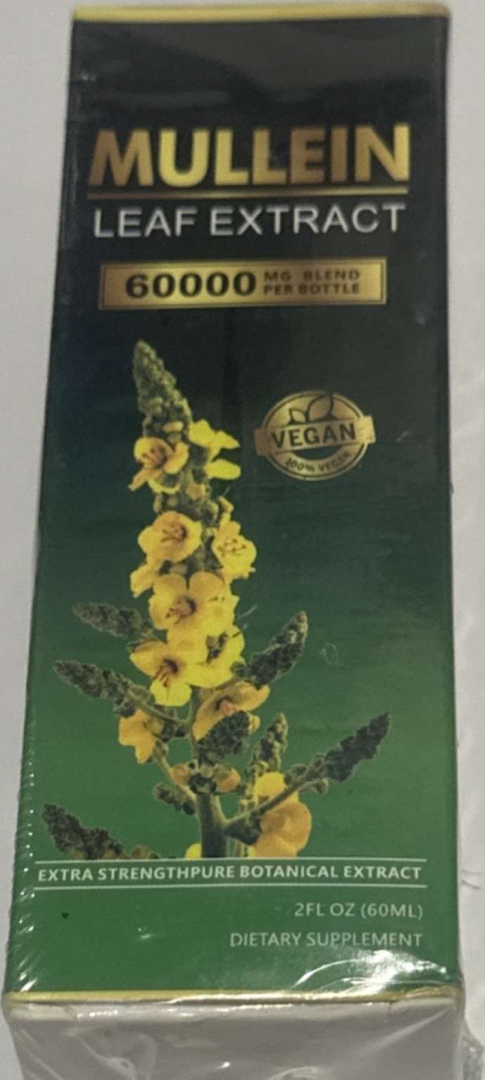 Mullein Leaf Extract 60000mg Blend Vegan Liquid Drops 2 fl oz (60 mL)