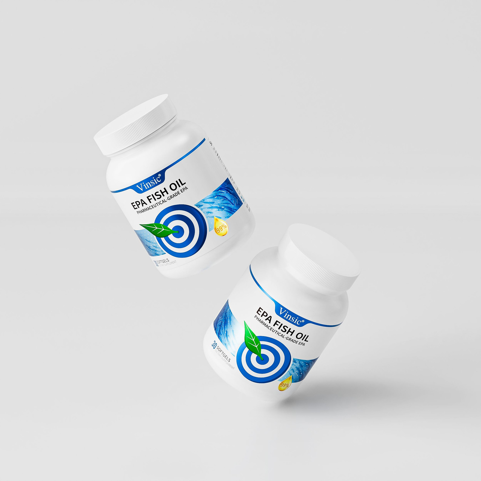 Premium Vinsic EPA: 99% Pure & IFOS Certified Fish Oil, 2007mg Serving