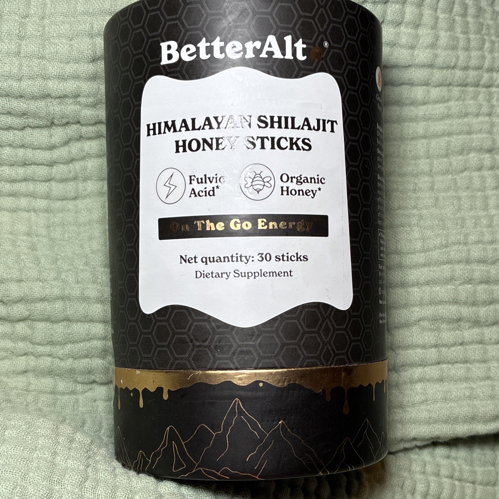 BetterAlt Himalayan Shilajit Honey Sticks Saffron Energy Support 30 400mg