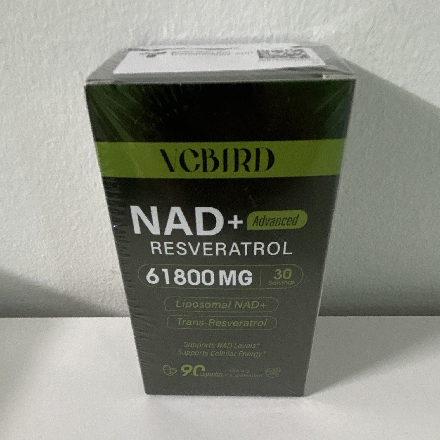 VCBIRD NAD+ Trans-Resveratrol Capsules 90 Count Non-GMO Gluten-Free GMP