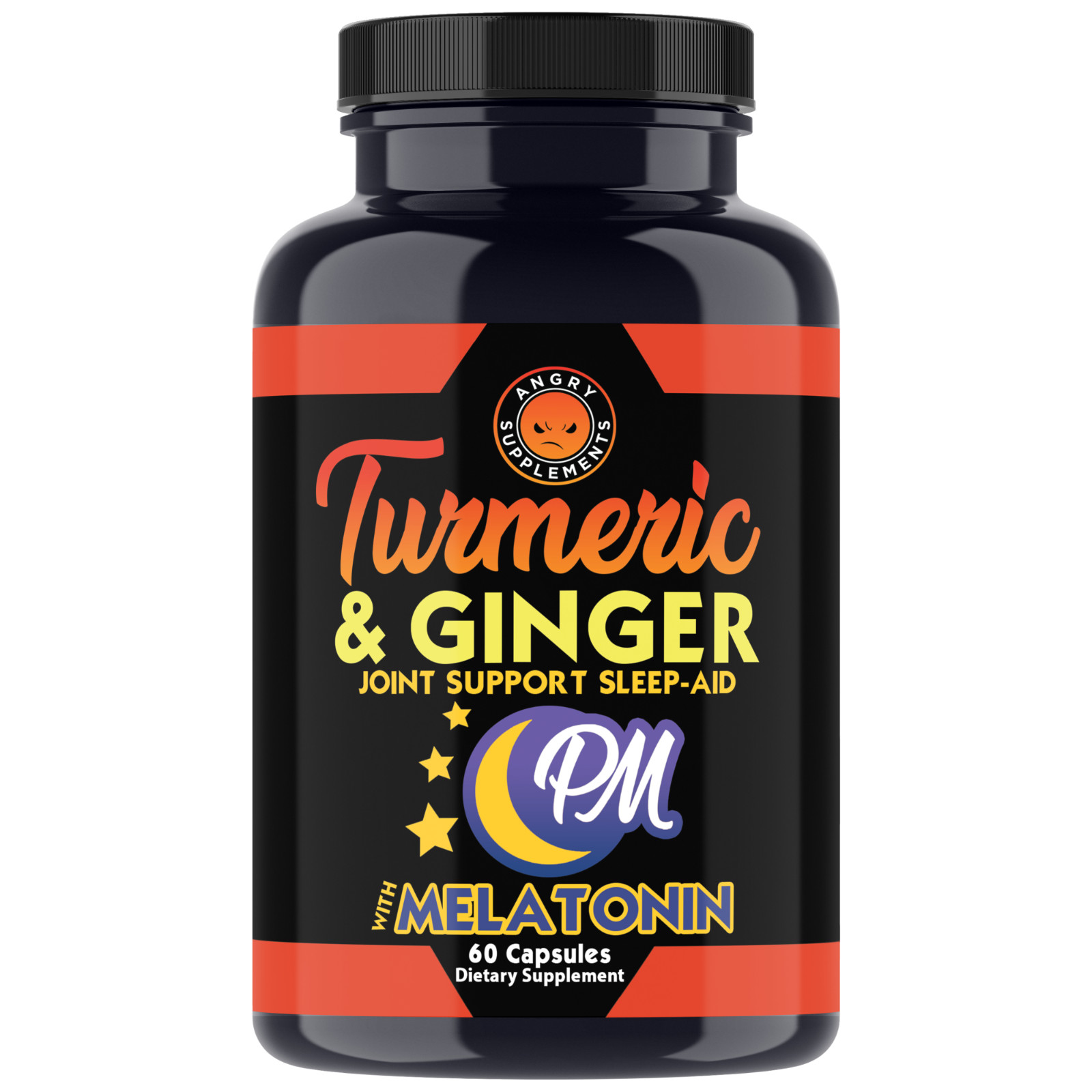 Angry Supplements Turmeric Ginger Maxx AM + PM Joint Support Sleep Aid Combo 2PK