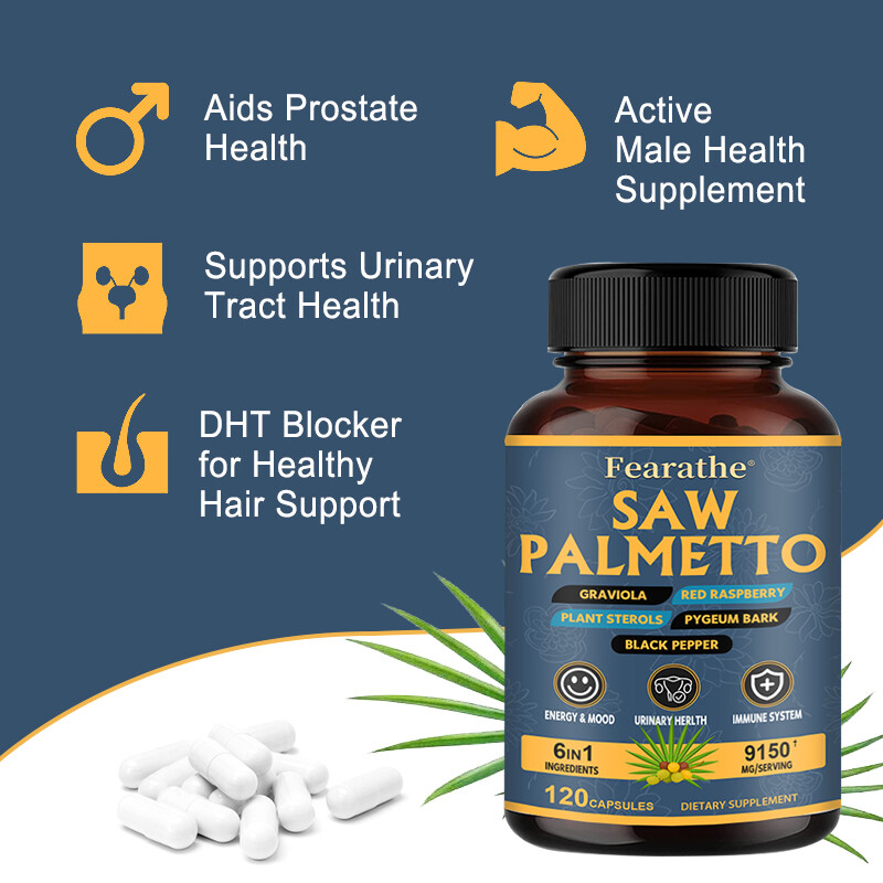 Saw Palmetto – Premium Urinary System Health Support 30 To 120 Capsules
