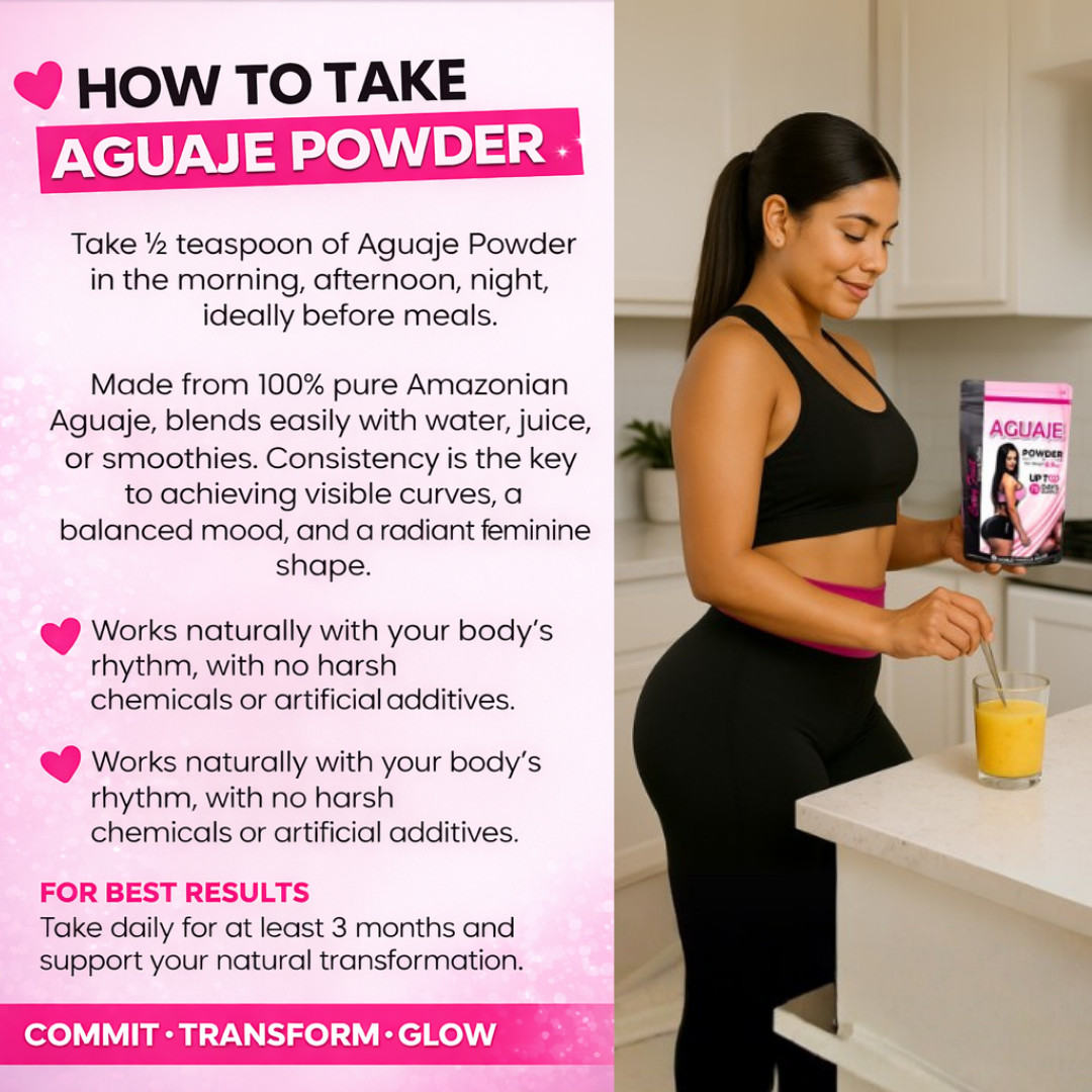 Curvy Fruit Aguaje Powder : Big Buttt & Fuller Breast -100% Natural – 8.9 Oz