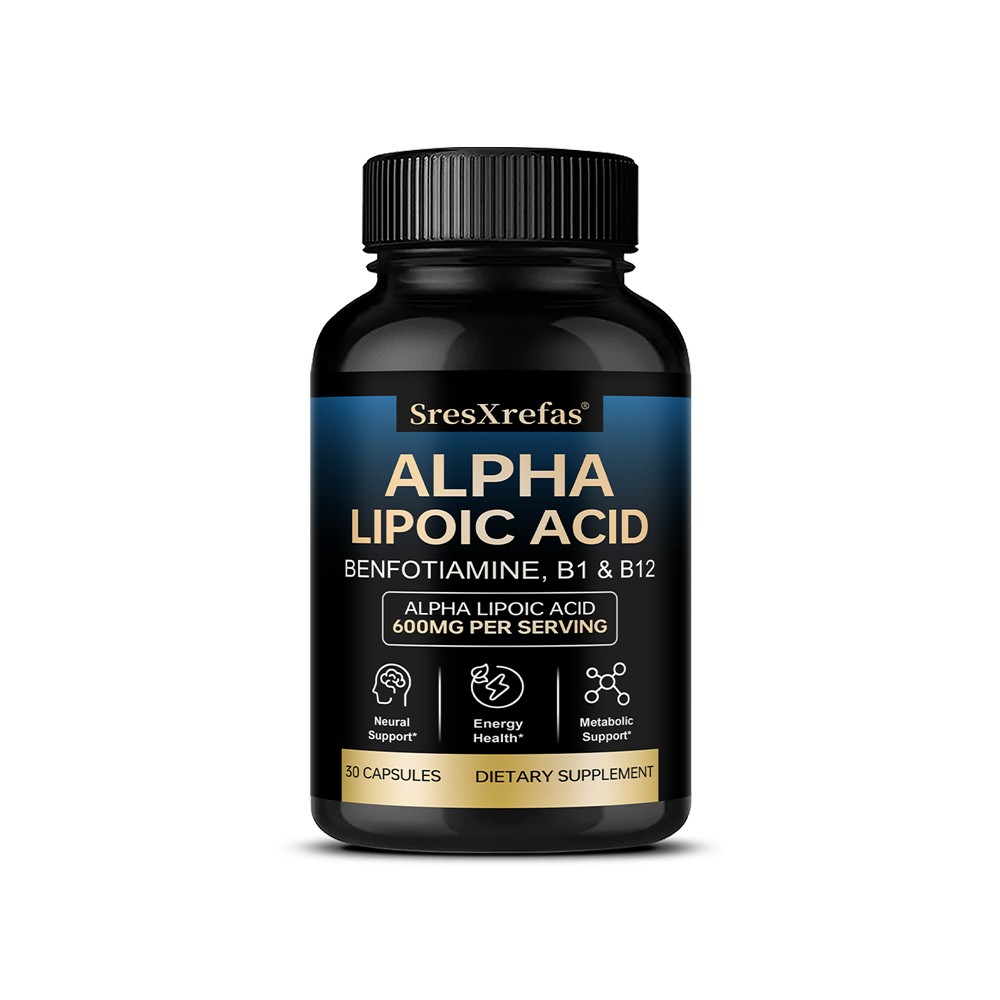 Amino acid 600mg With B1&B12,Brain Health,Cellular Energy&Metabolism 30~120 Caps