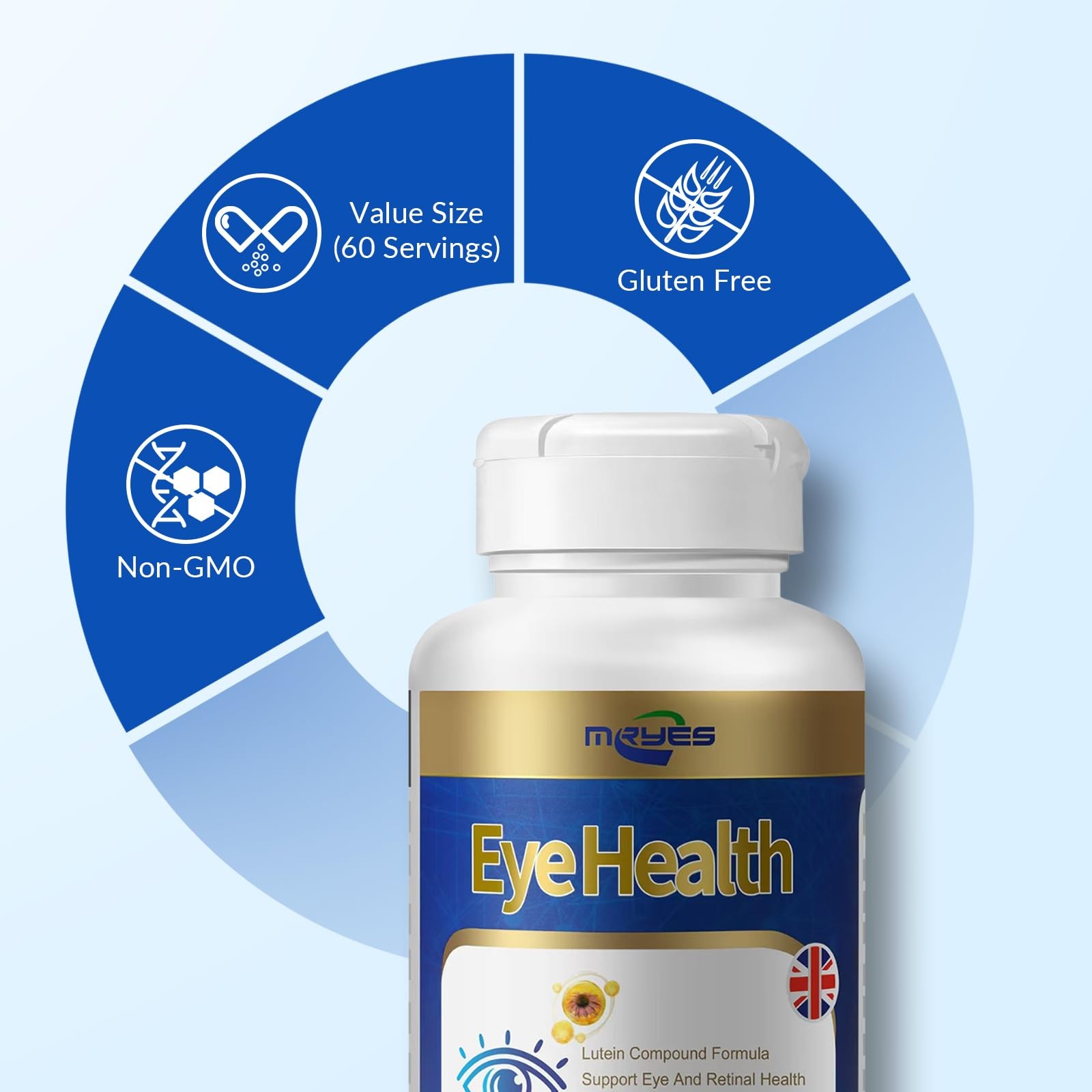 Lutein 20 mg with Zeaxanthin, 60 Count (Pack of 1), 60 1)