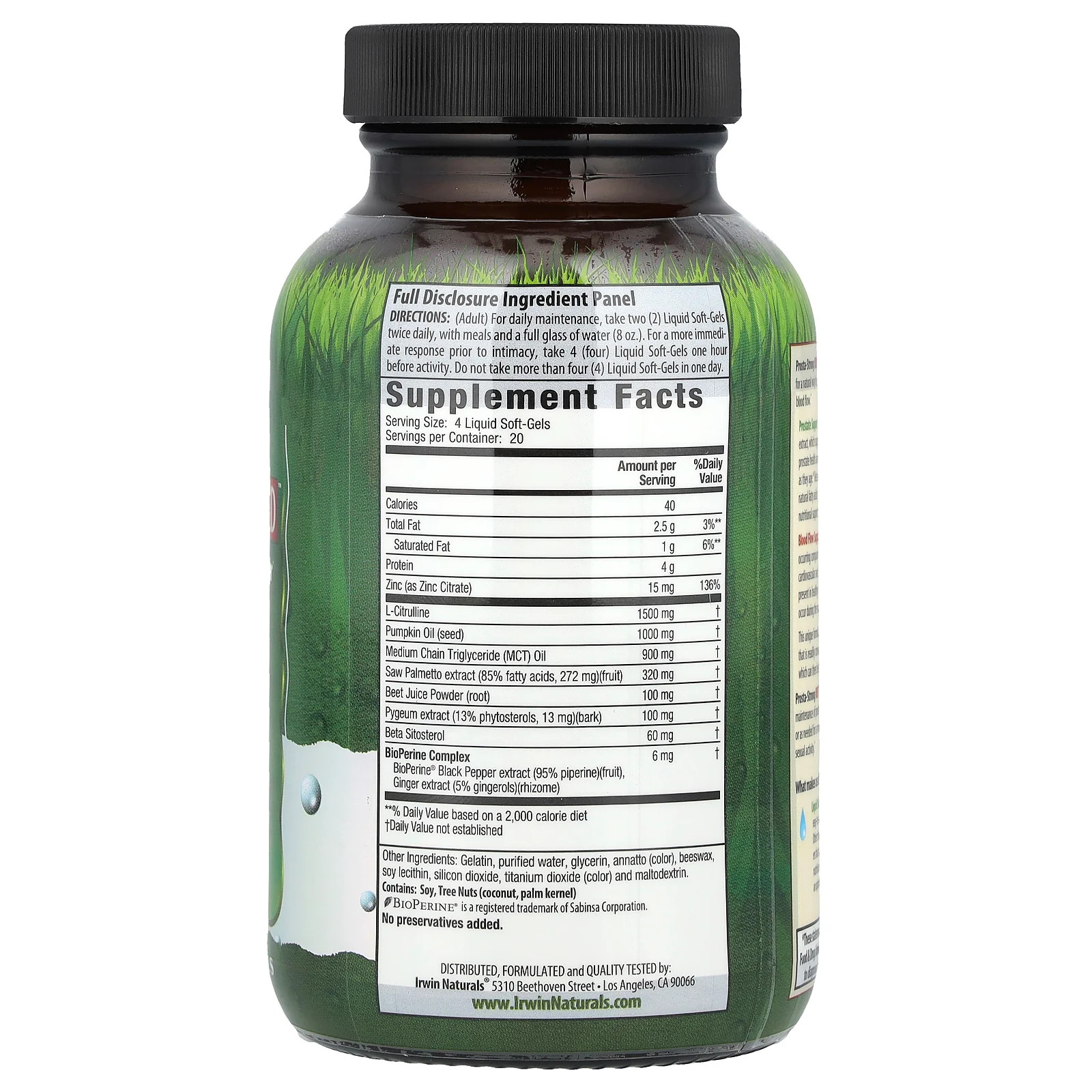 2 X Irwin Naturals, Prosta-Strong RED�, 80 Liquid Soft-Gels