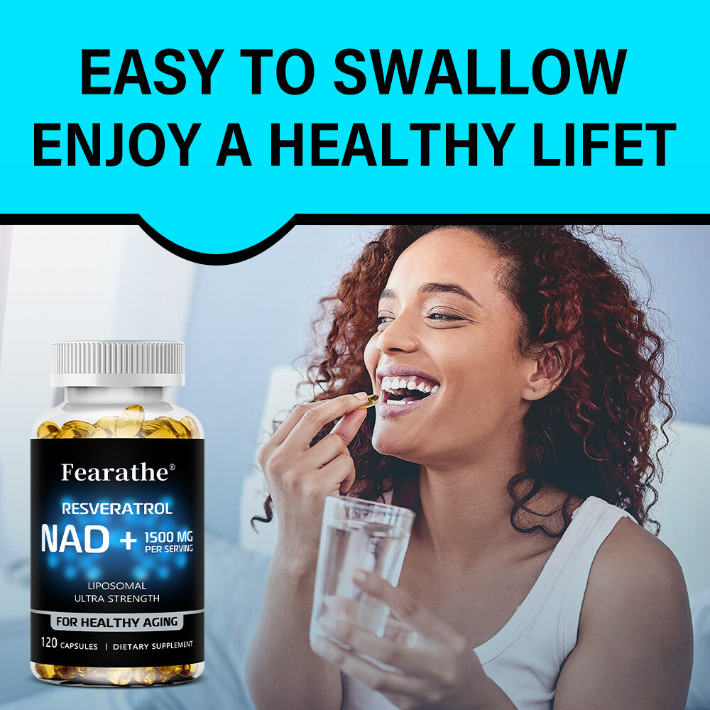 NAD+ Resveratrol Capsules, Boosts Energy Levels And Brain Function