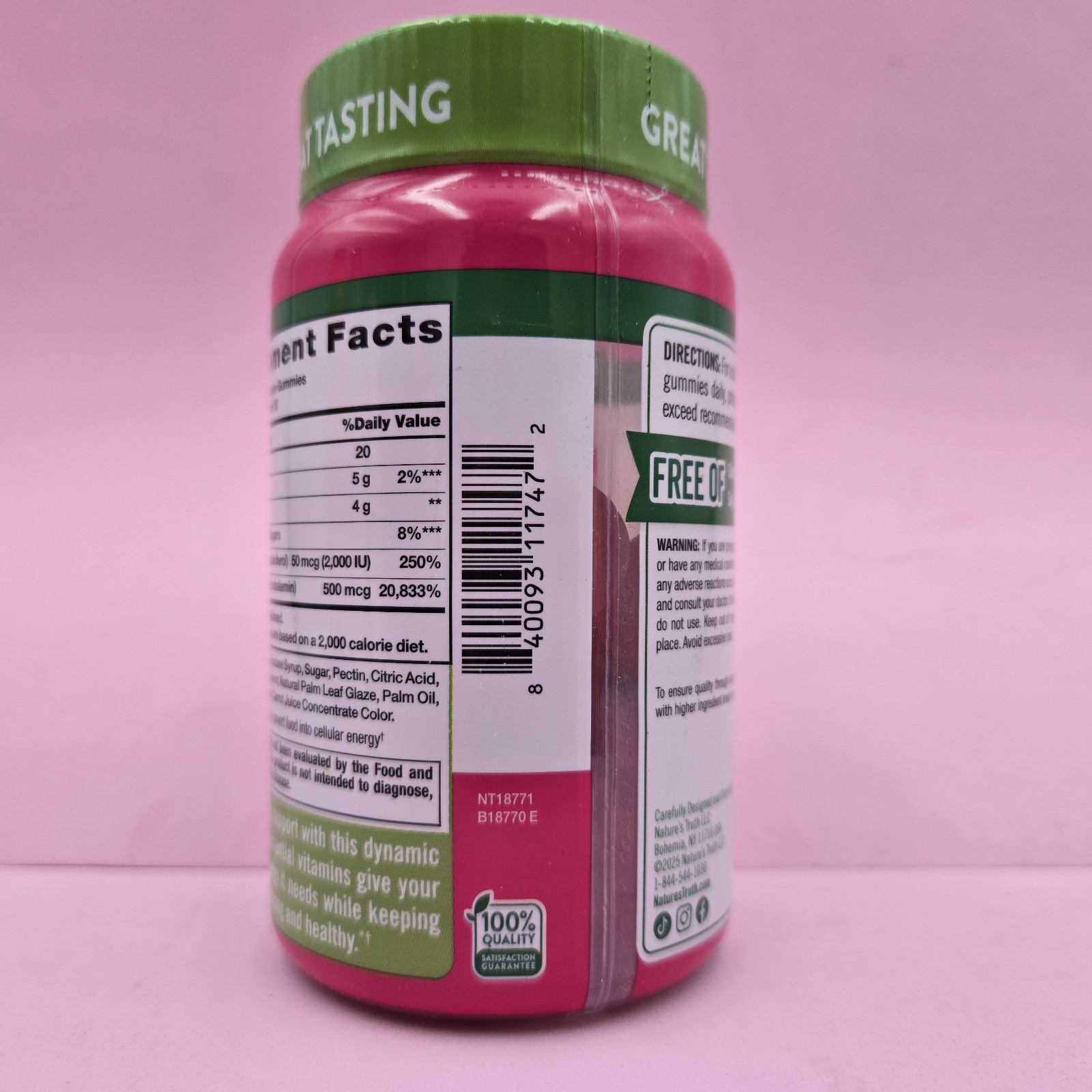 Nature’s Truth Essential B3+ B12 Gummies Strawberry Non-GMO 60ct BUY MORE & SAVE