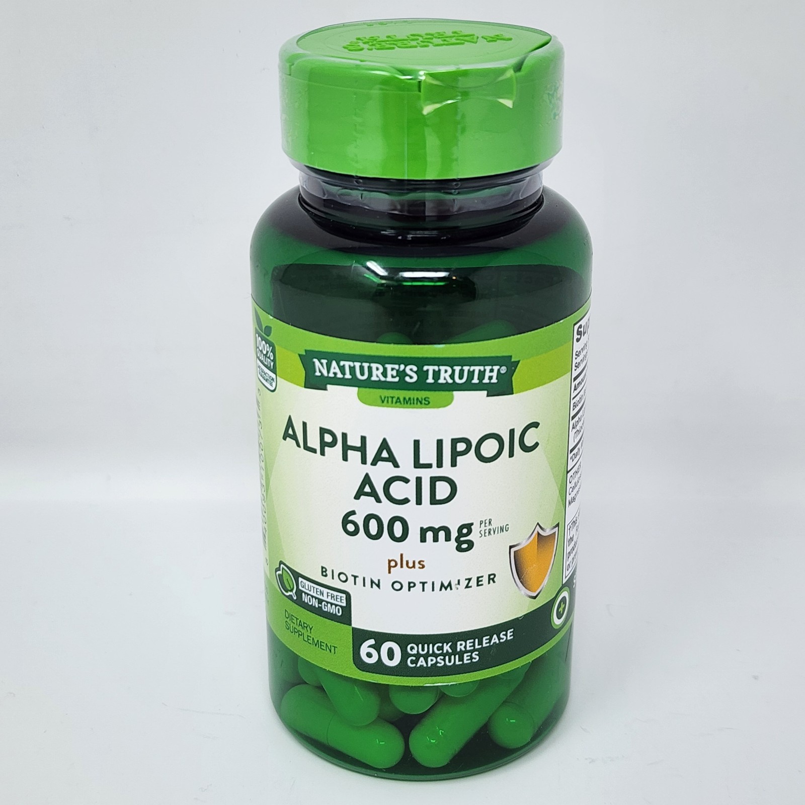 Nature’s Truth Alpha Lipoic Acid plus Biotin 60 Quick Release Capsules Exp 09/26
