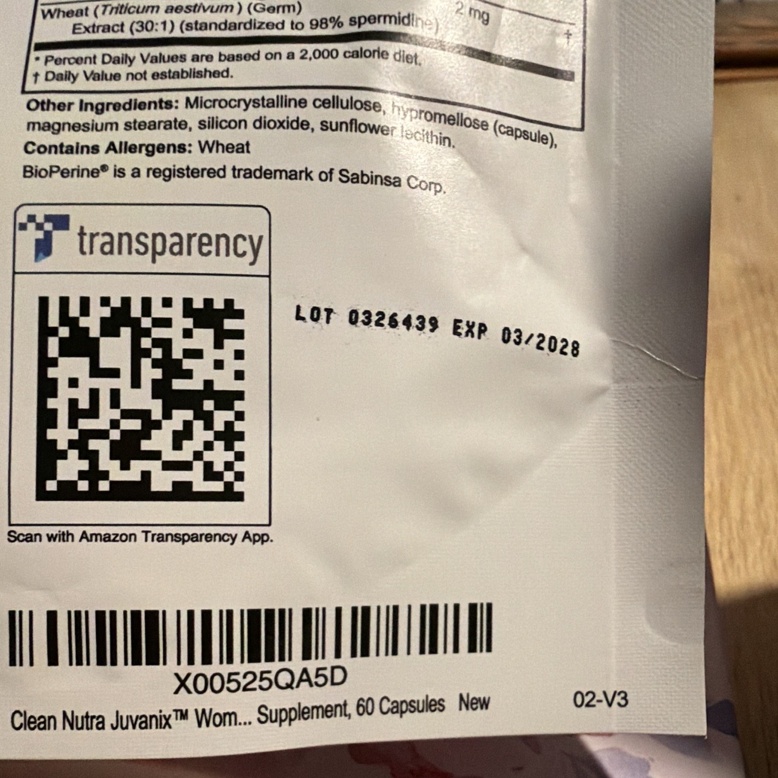 Clean Nutra Juvanix NMN Resveratrol Quercetin CoQ10 TMG 60ct Vegan Exp 03/2028