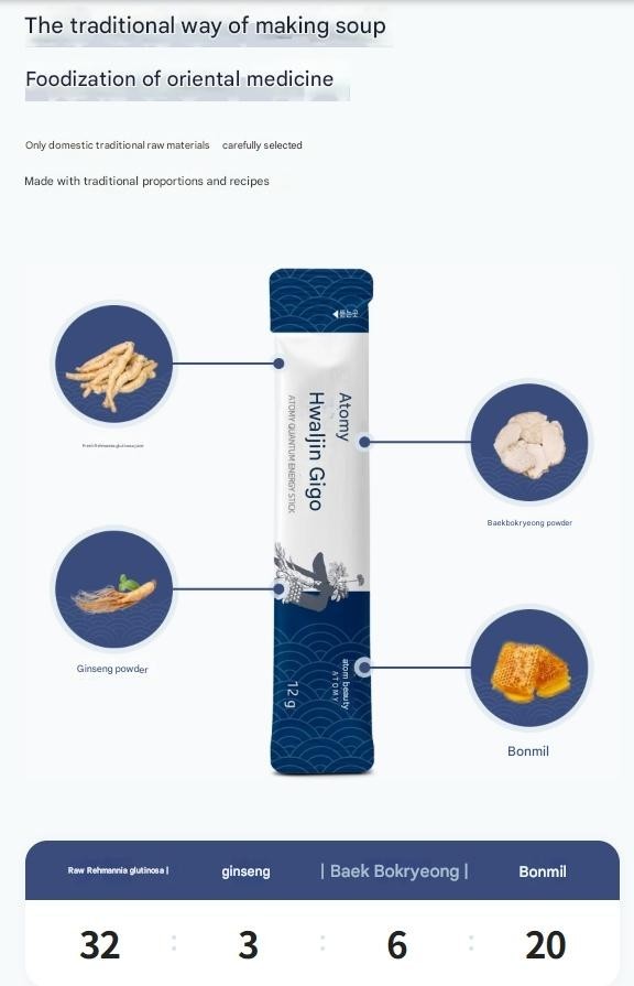 ATOMY Quantum Energy Stick 12g x 30p A Deep & Energy KOREAN Revitalizing Liquid