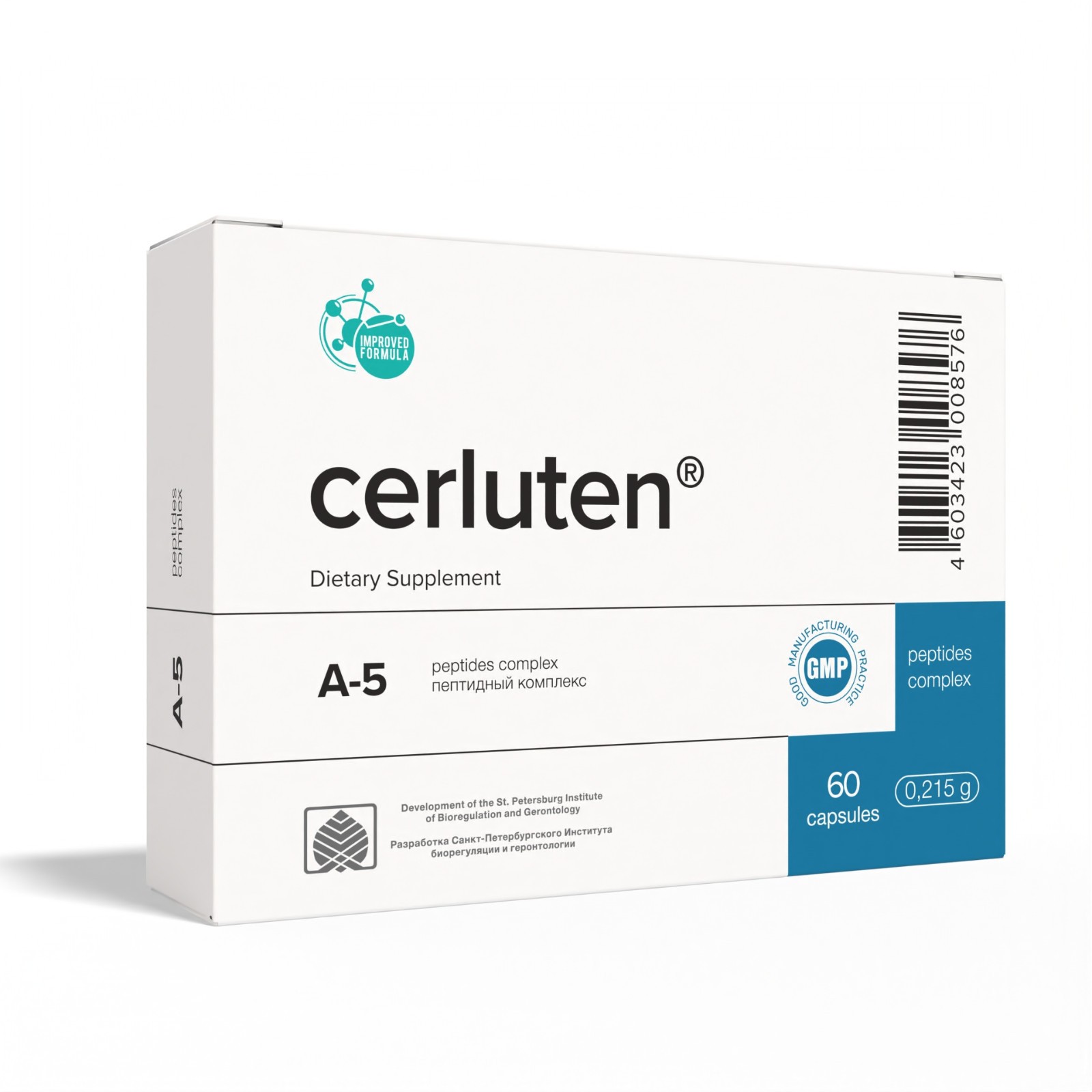 Cerluten A-5 Brain System Peptide Bioregulator 60 and 20 Capsules