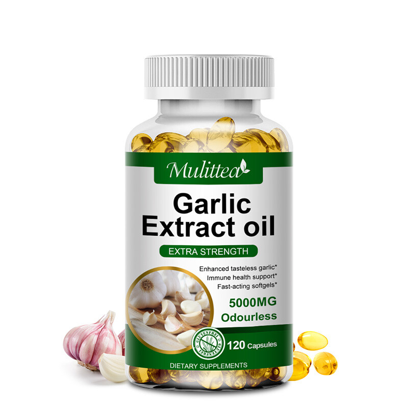 120pcs Garlic Oil Capsules 5000mg Rapid Release Softgels Extract organic Pills