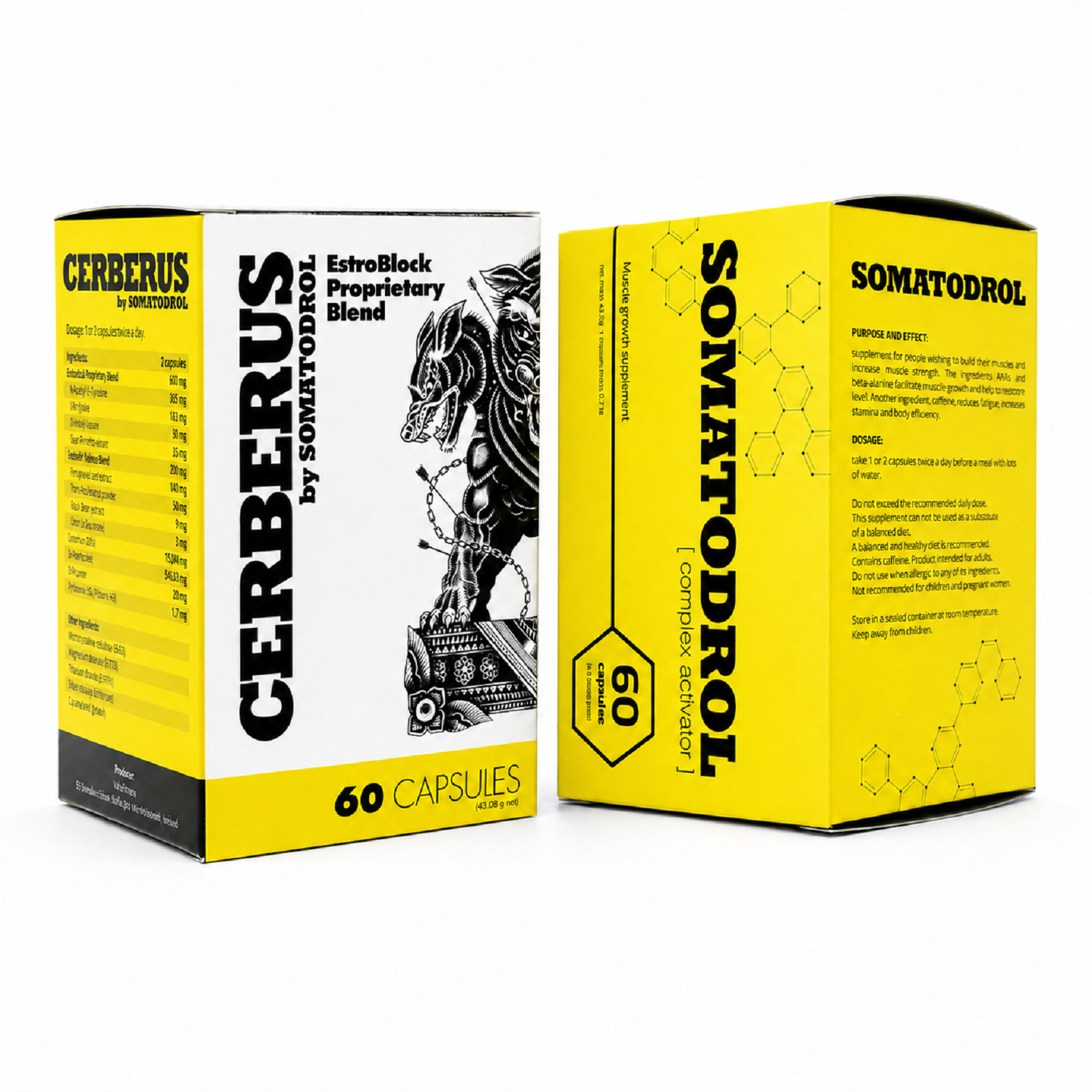 CERBERUS + SOMATODROL – Natural Testo-Booster Regeneration Strength Endurance