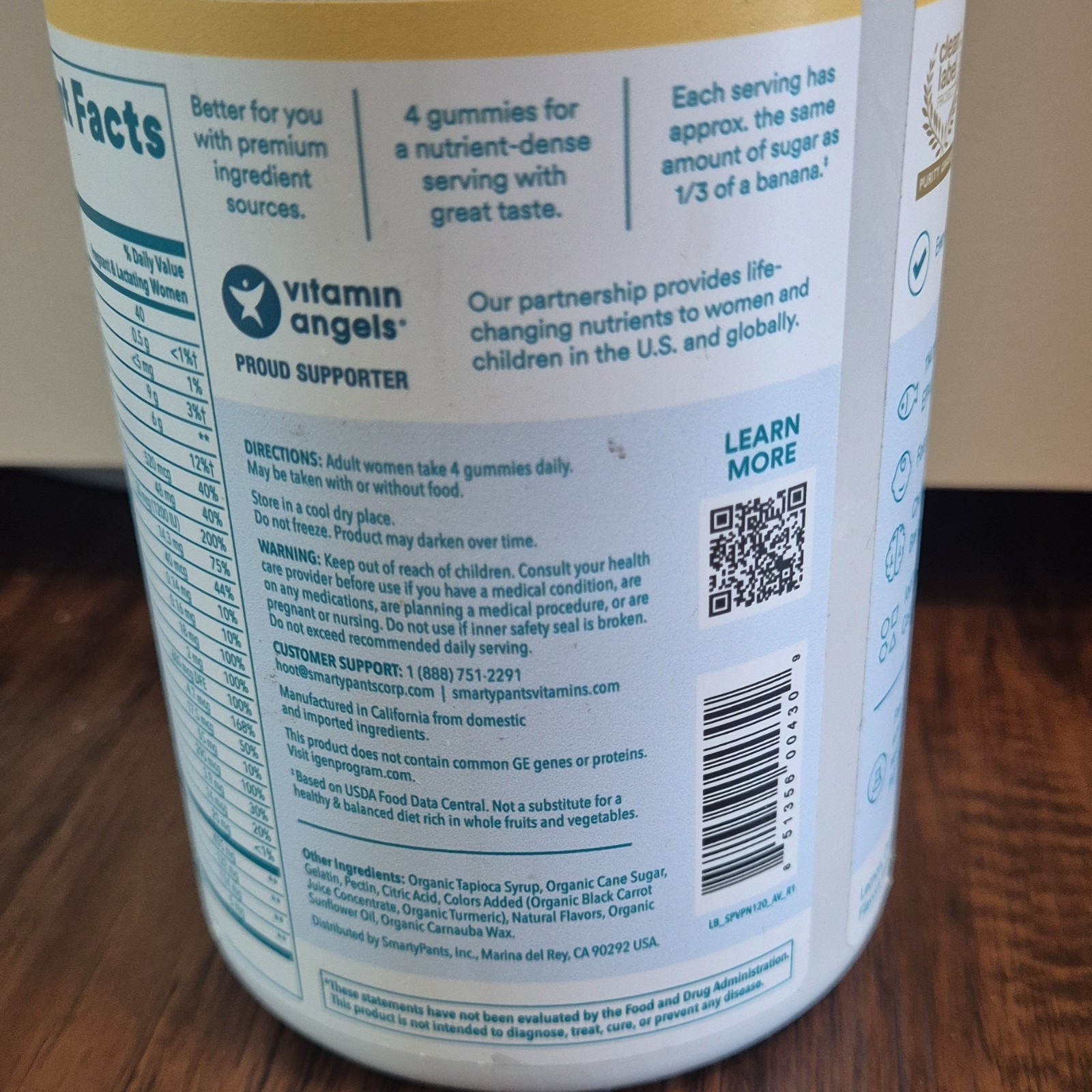 Smarty Pants Prenatal Multi & Omegas Gummies Non-GMO Lemon Orange Strawberry 120
