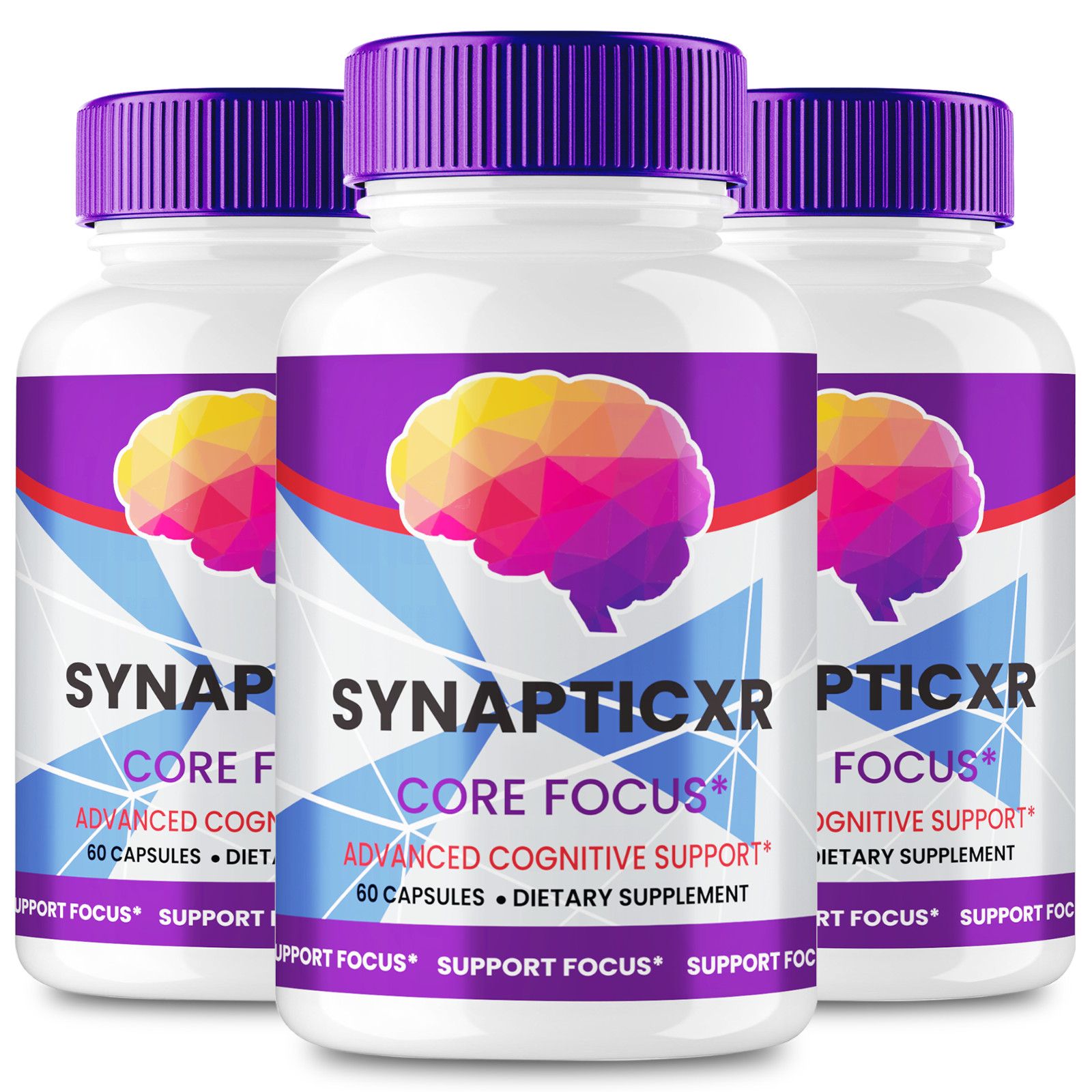 (3 Pack) Synaptic XR Core Focus Pills to Boost Cognitive Performance & Focus