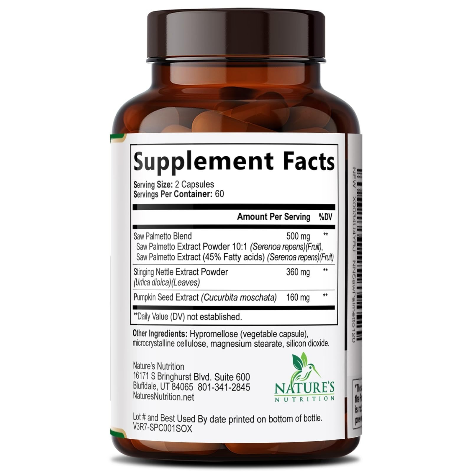 Saw Palmetto for Men – Prostate Health Supplement – 120 Capsules