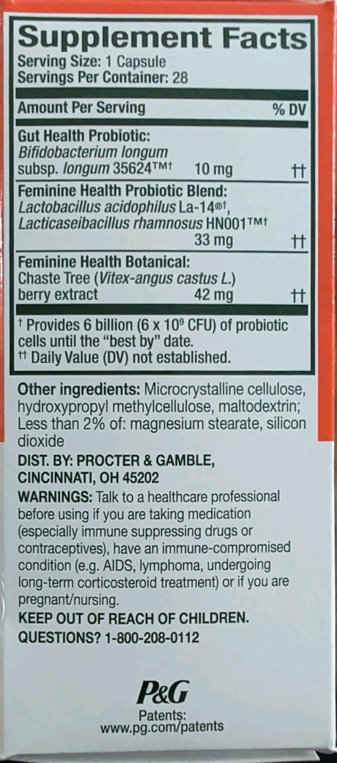 Lot of 2 Align Womens Dual Action Probiotic & Botanical 28×2=56 Ct Caps Exp 6/26