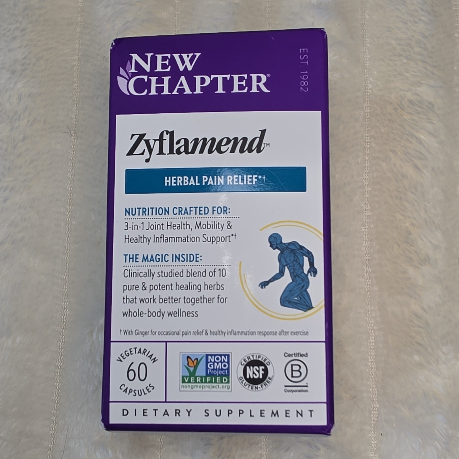New Chapter Zyflamend Herbal Supplement 60 Veg Capsules Non-GMO Exp 02/29