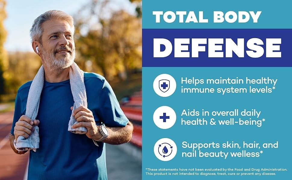 Immune Defend 8-in-1 Liquid Drops, Elderberry Turmeric Zinc, Vitamin C & D, 60mL