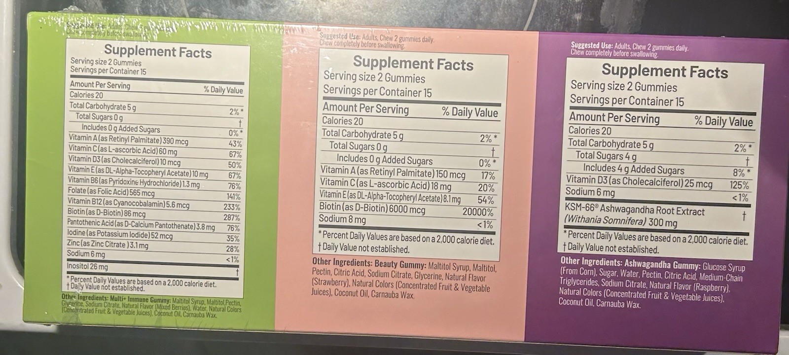 Sungiven Women’s Daily Support Gummy Pack Ashwagandha Beauty Adult 90 ct