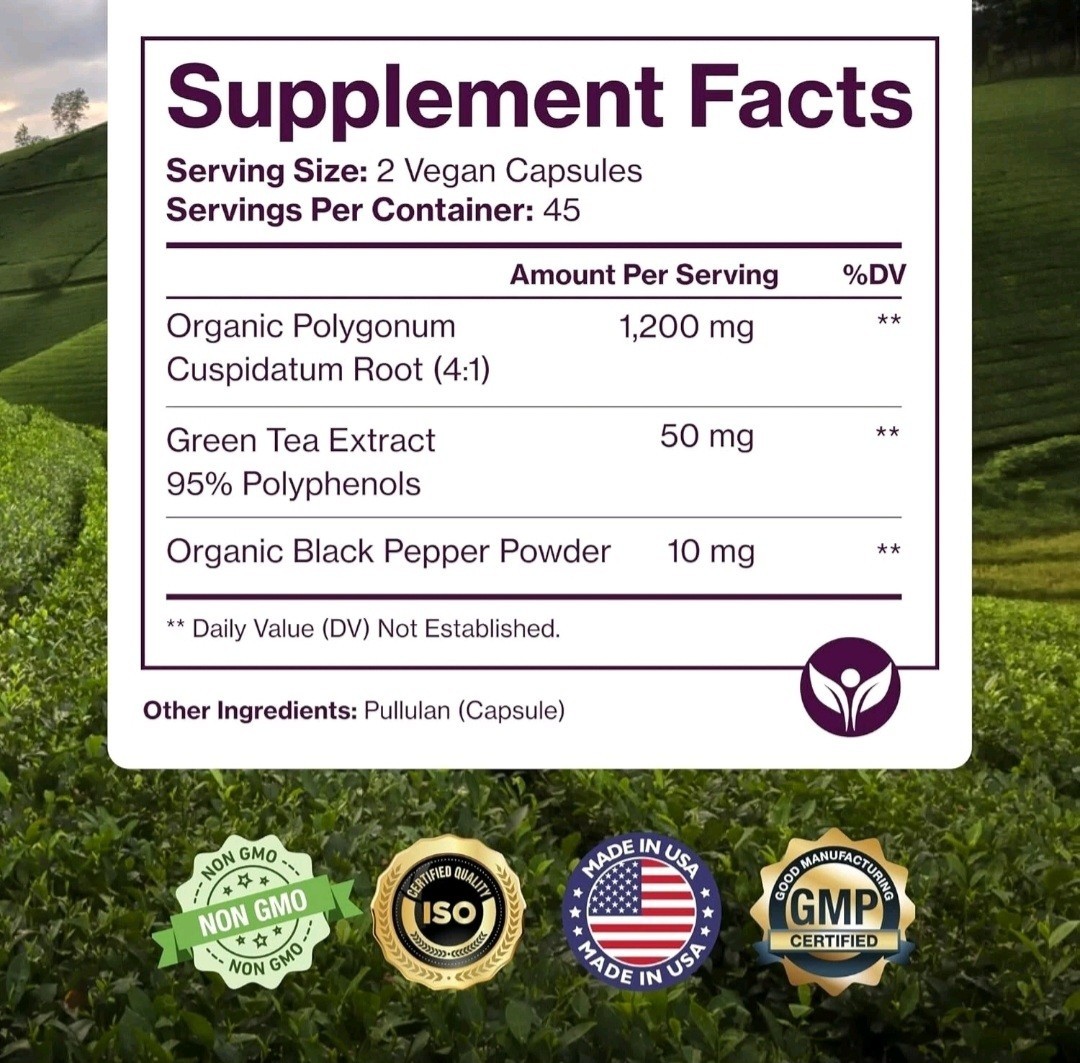 Pure Micronutrients Organic Resveratrol Supplement Trans-Resveratrol Capsules 90
