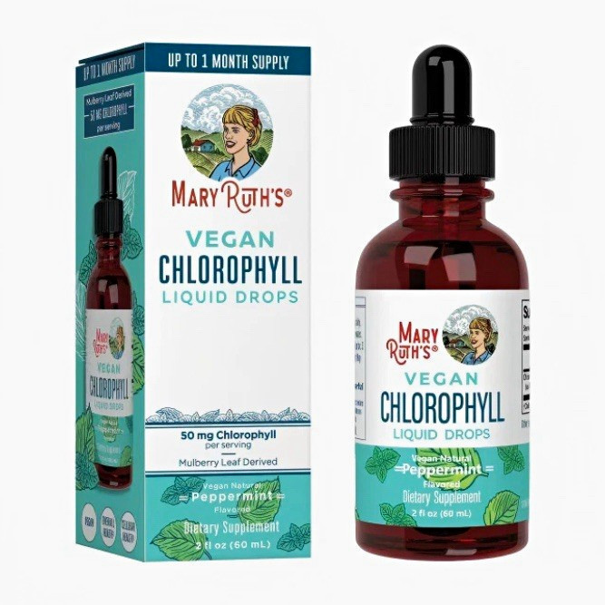 MaryRuth’s Vegan Chlorophyll Liquid Drops Peppermint 2 fl oz Sugar-Free