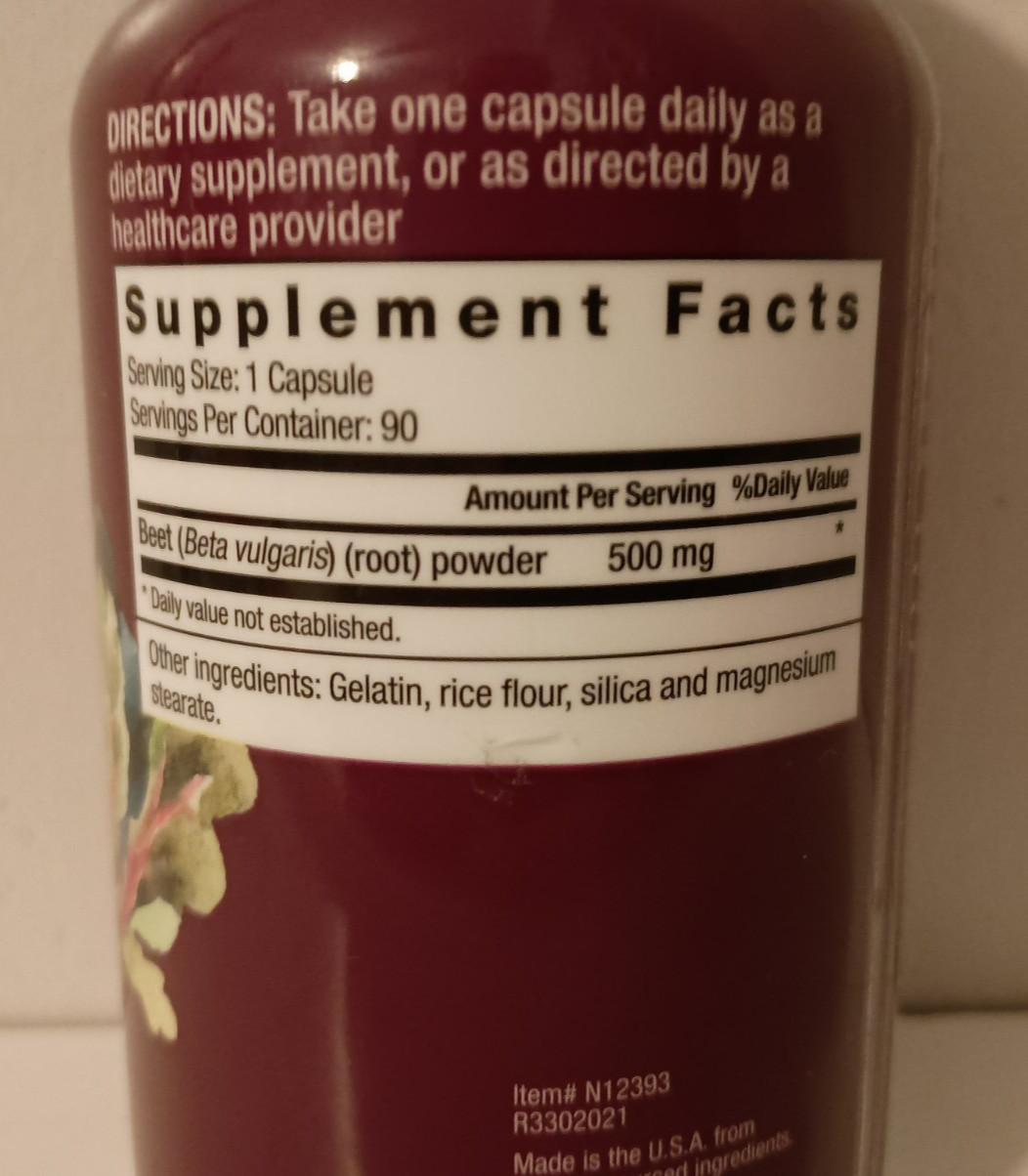 Nutritionworks® Beet Root Capsules The Circulation Superfood 500mg 90 Count