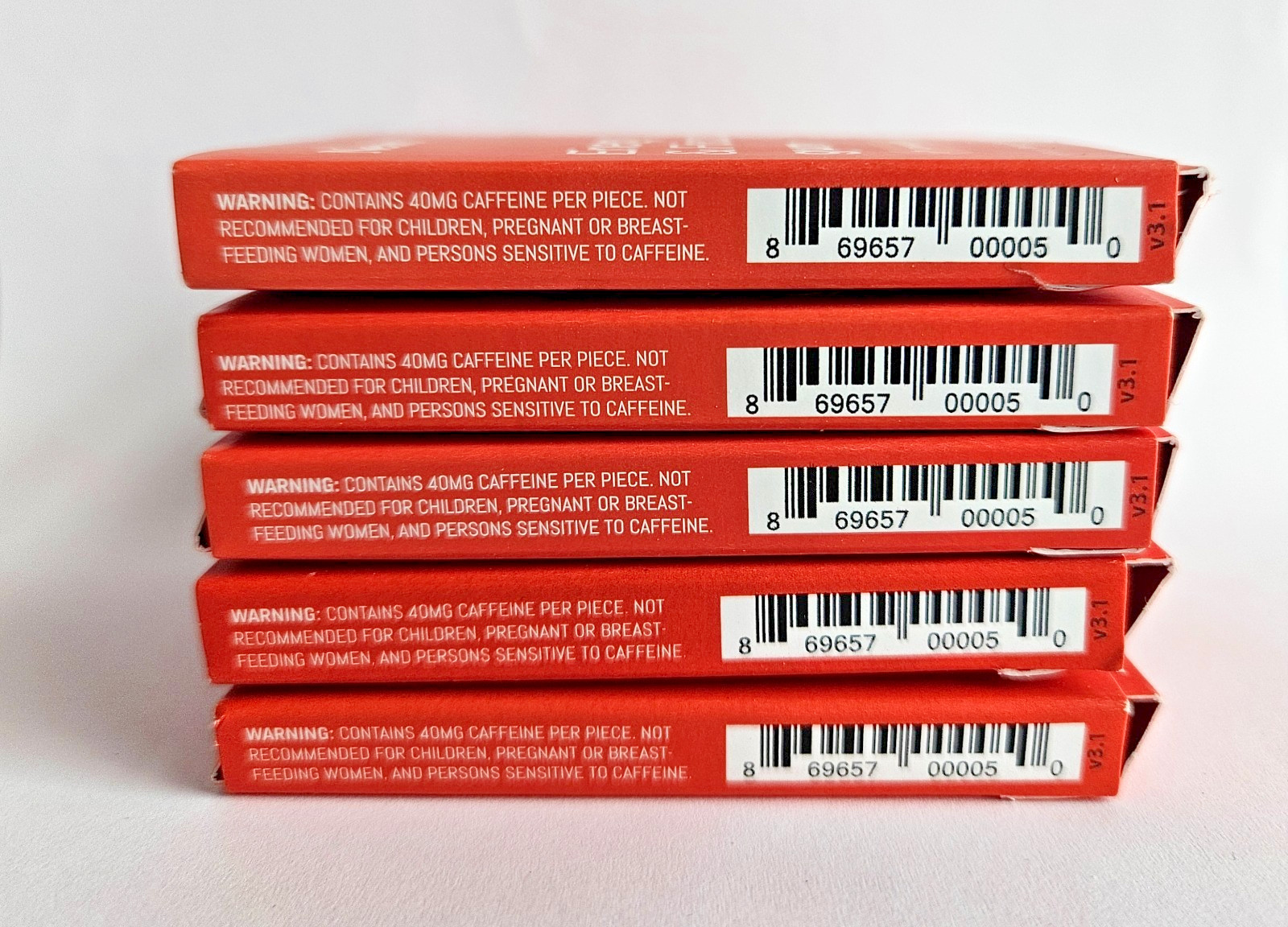 5 PK Neuro Gum CINNAMON Caffeine B-12 Natural Boost Energy Focus Fresh, EXP 2027