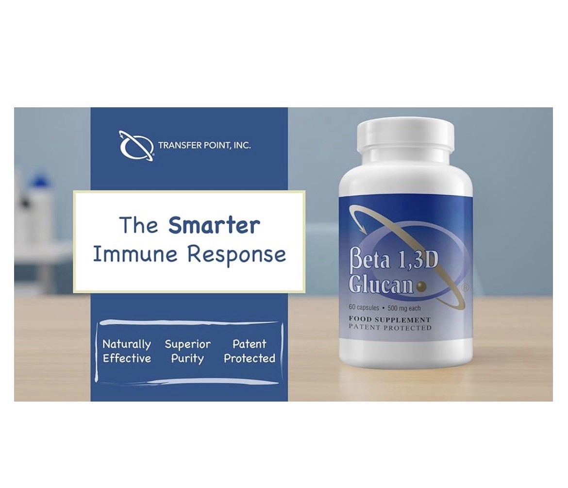 2 Pack Transfer Point Beta 1,3D Glucan Immune Support 500 mg Dietary Supplement