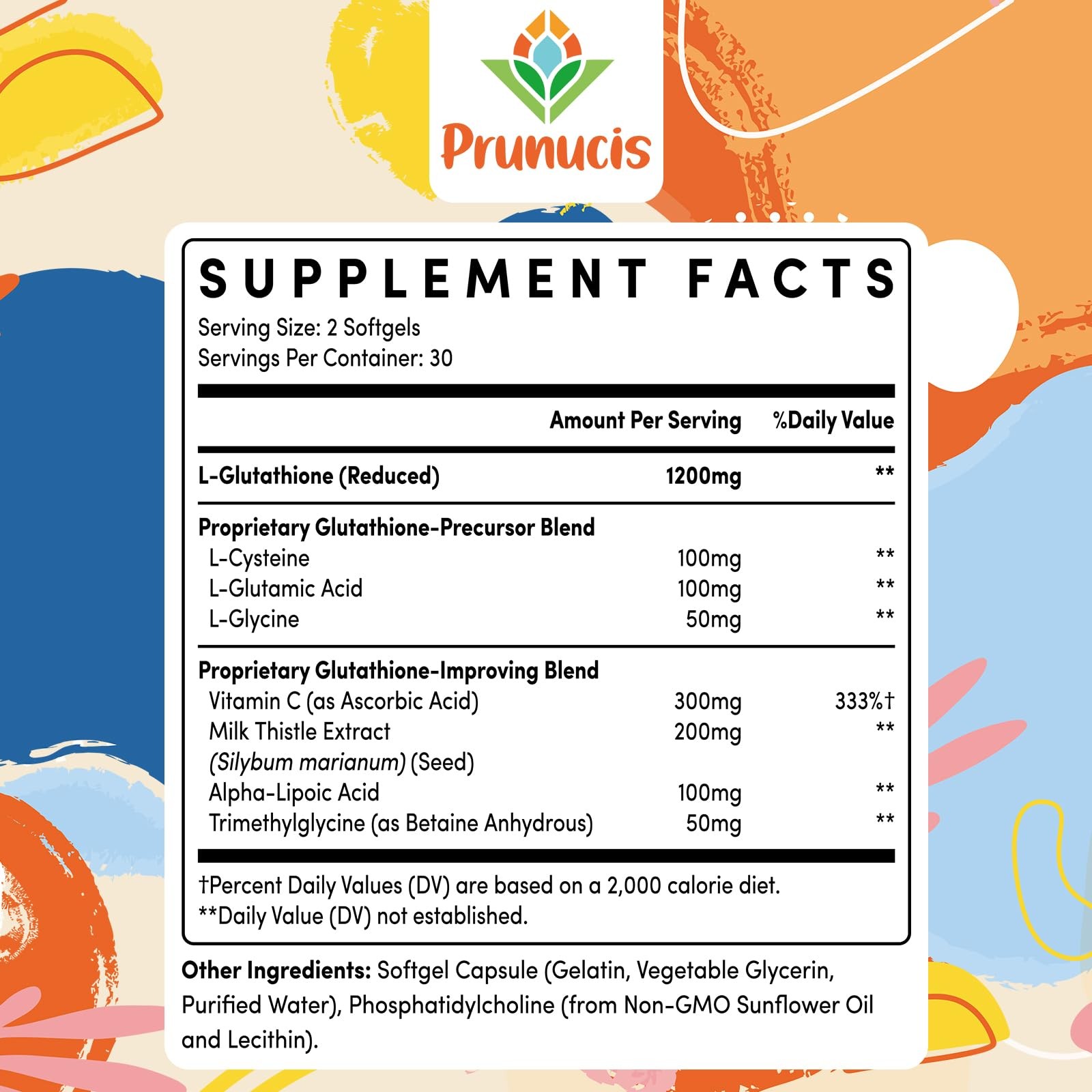 2400MG Liposomal Glutathione, with Vitamin C, 60 Count (Pack of 1), Black