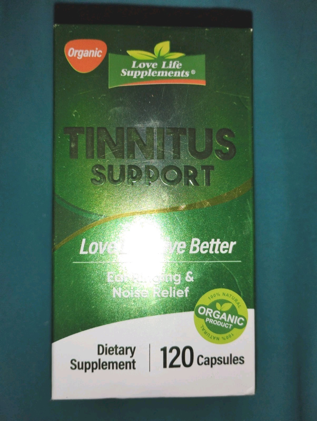 Love Life Tinnitus Supplements Support Ringing Ears 120 Capsules Exp 03/2028