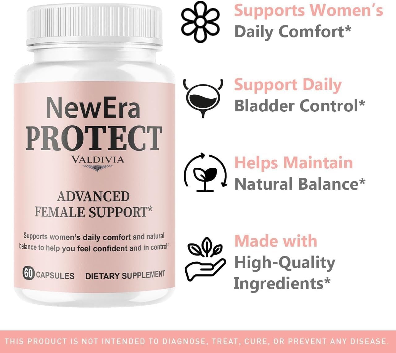 Valdivia NewEra Protect 60 Capsules Daily Wellness Supplement Made in USA