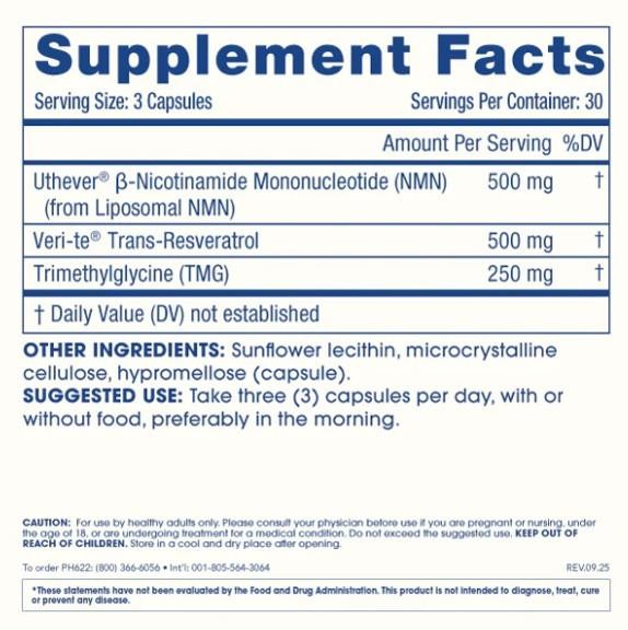 NWT prohealth Trans-Resveratrol, TMG, 90 capsules