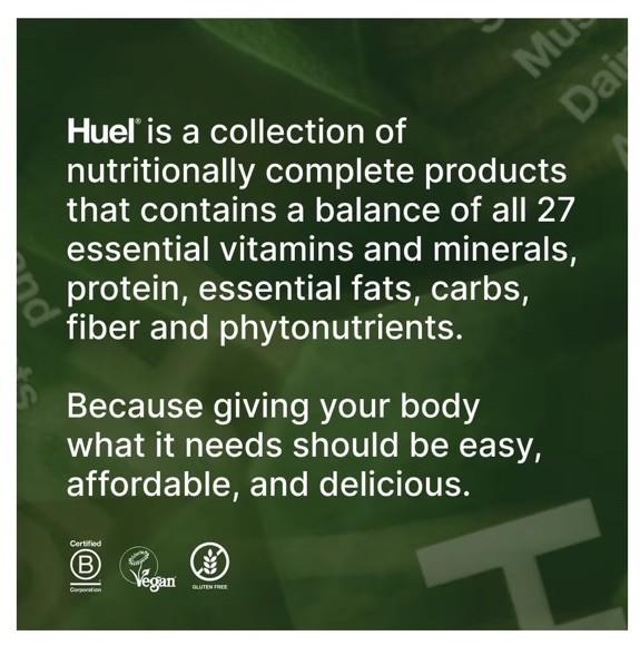 (2) Huel Daily Greens Wholefood Supplement Powder Dairy-Free Original Flavor 9oz