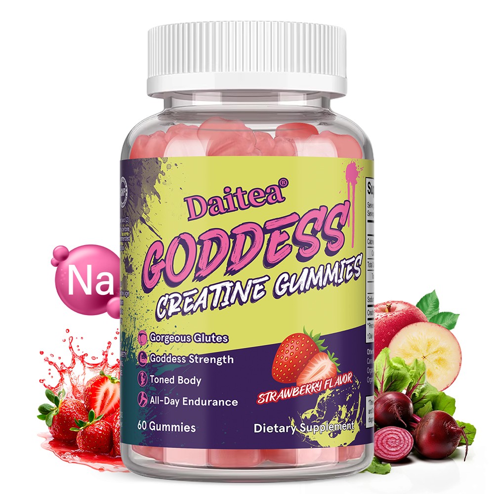 Strawberry Creatine Gummies for Women-3g Monohydrate for Strength, Glutes&Energy
