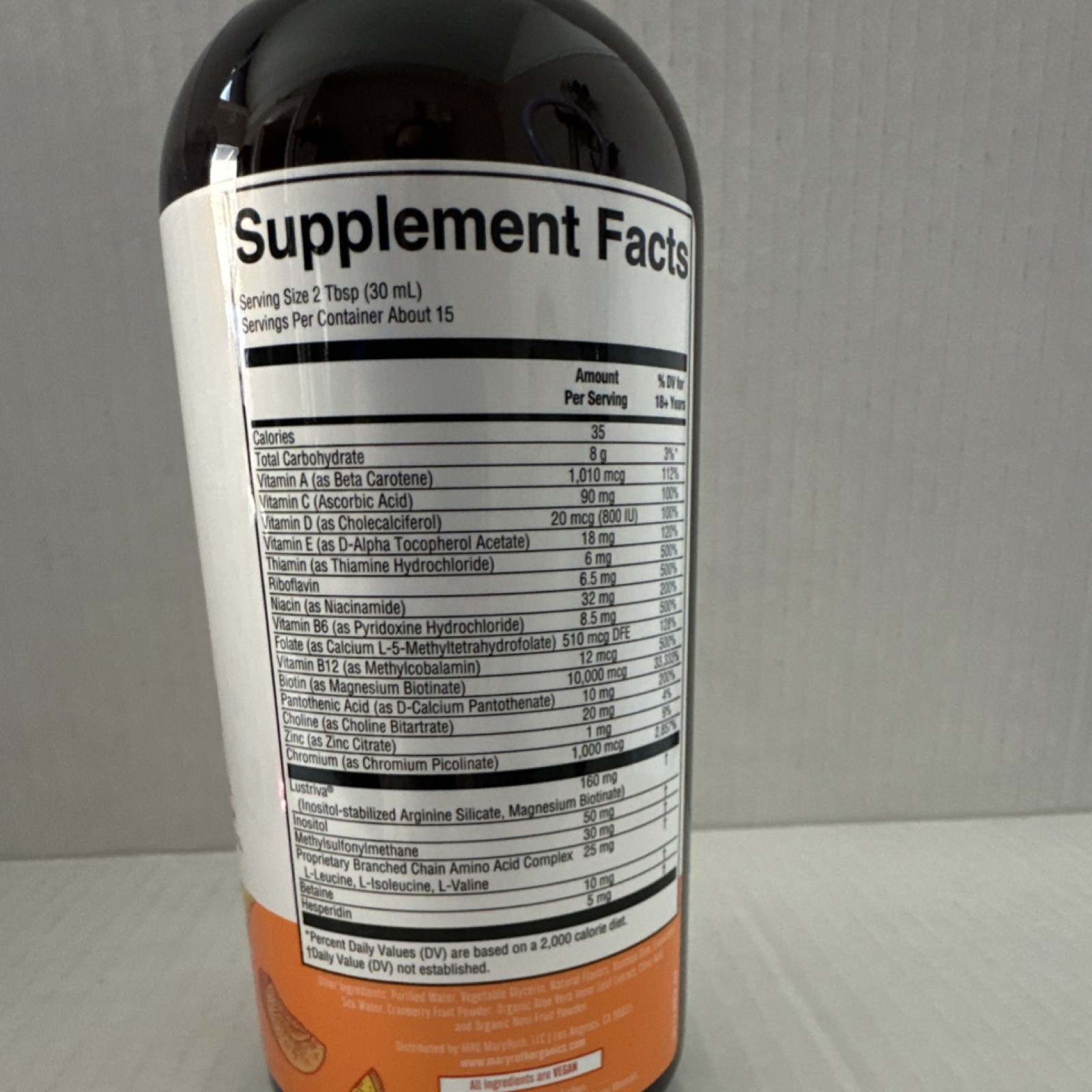 MaryRuth’s Liquid Multivitamin Hair Growth Anti-Aging Peach Mango 15.22 fl oz
