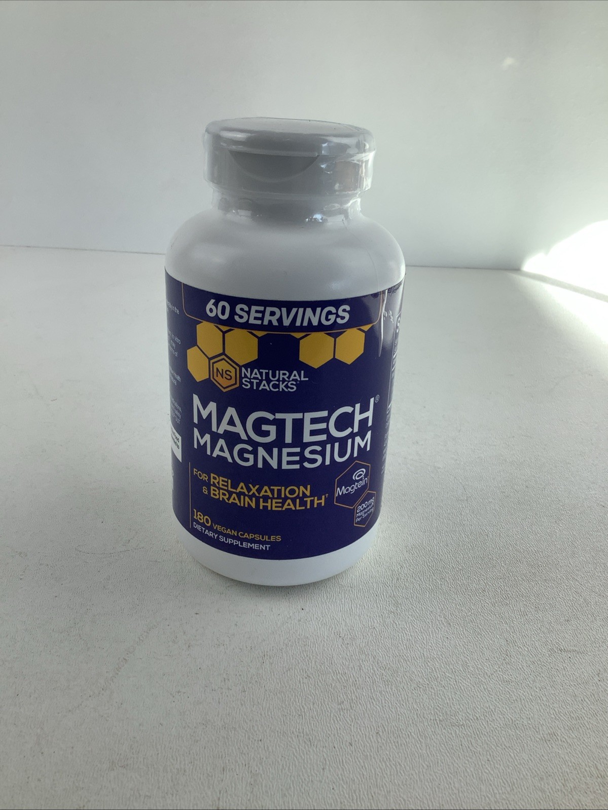 Natural Stacks MagTech Magnesium Complex 180 Vegan Capsules 60 Servings Exp.2/28