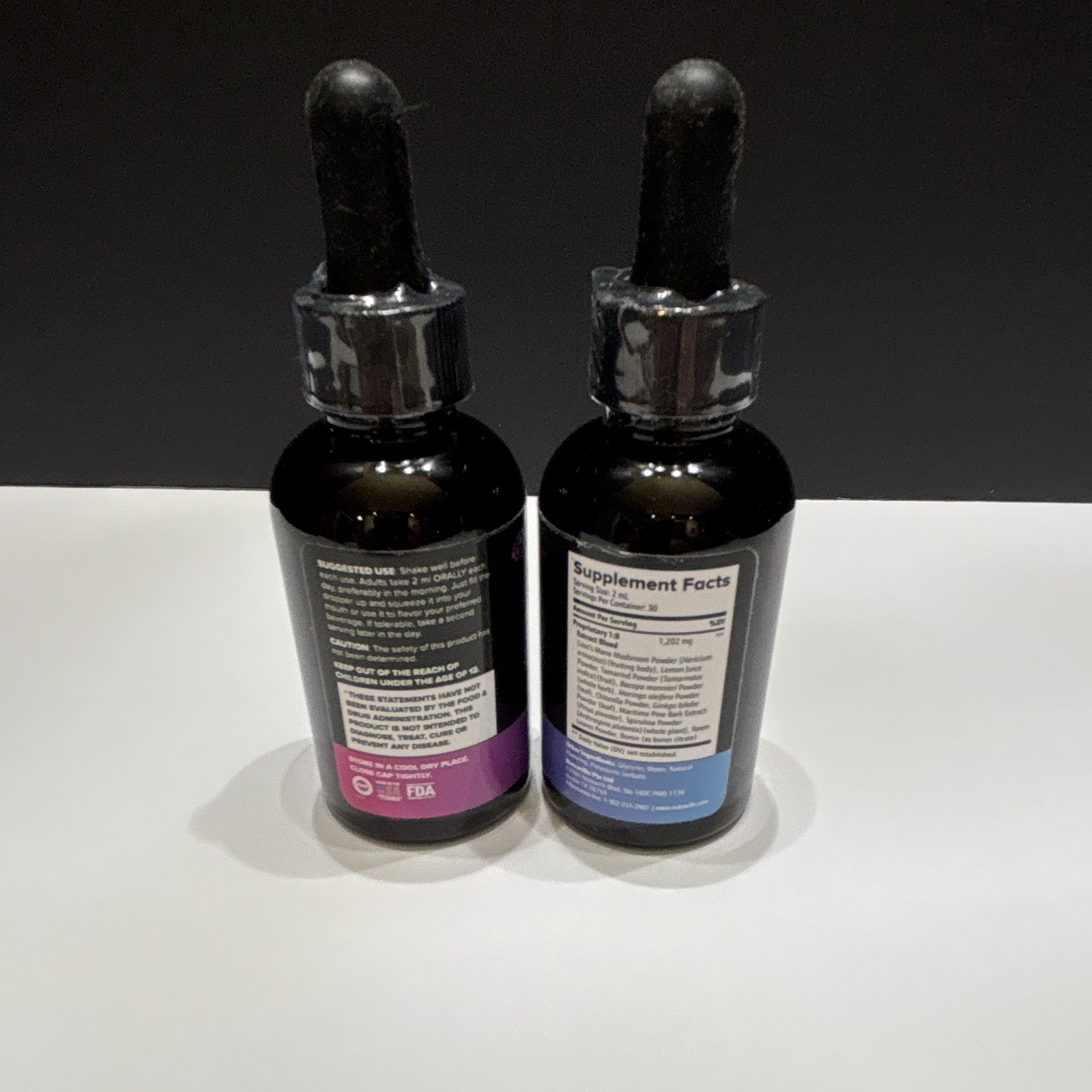 2 btls NeuroPrime XT Dietary Supplement Liquid Drops 2 fl oz Ginkgo, Lions Mane