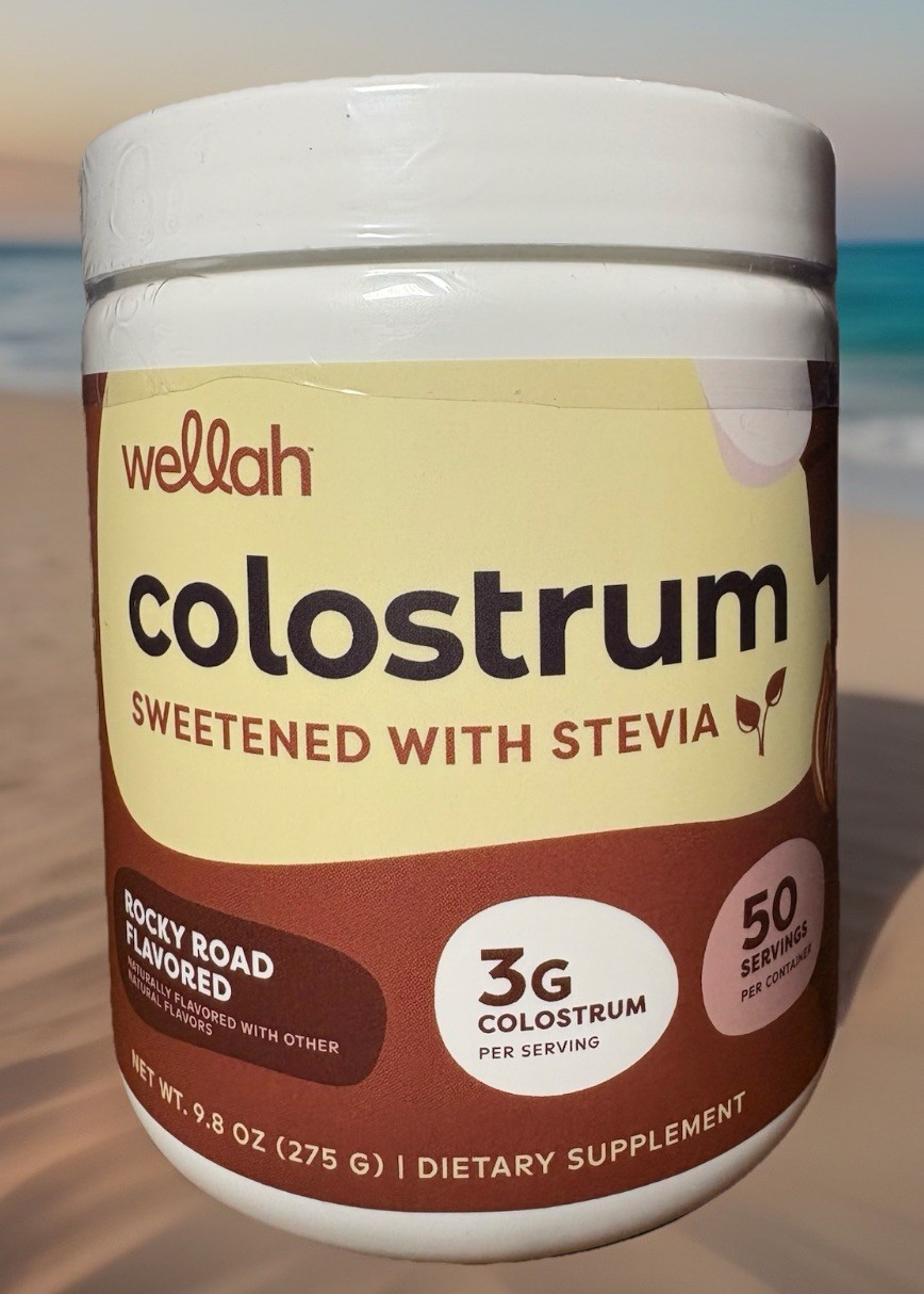 Wellah Colostrum Rocky Road Flavored 9.8 Oz (275g) 50 servings Gut Health Sealed