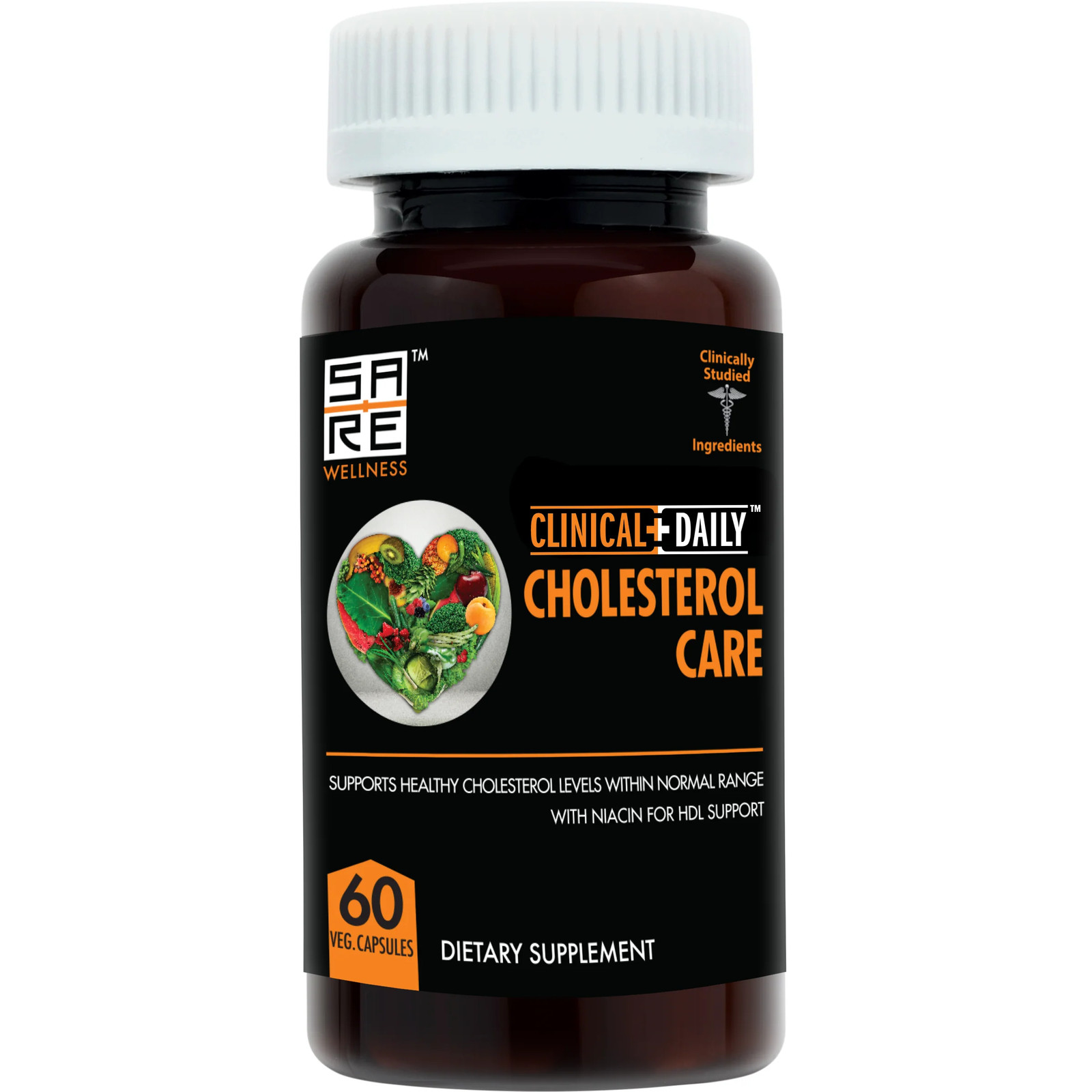 CLINICAL DAILY Cholesterol Care High Blood Pressure, Vegan Capsules