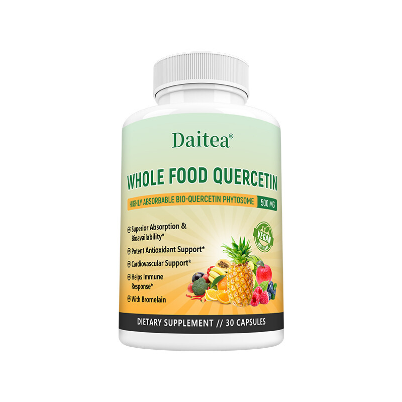 Quercetin 500Mg with Bromelain Whole Food Supplement Heart & Immune Support