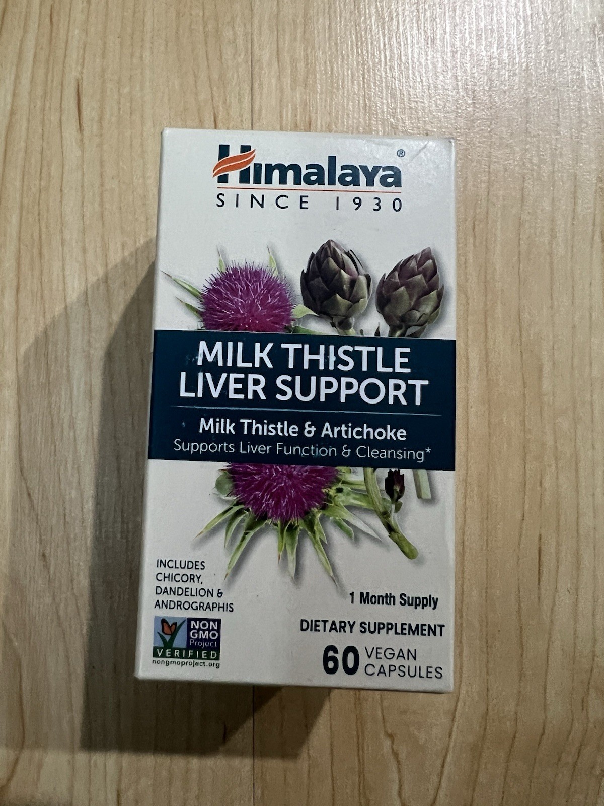 Himalaya Milk Thistle Liver Support 60 Capsules Vegan Gluten-Free